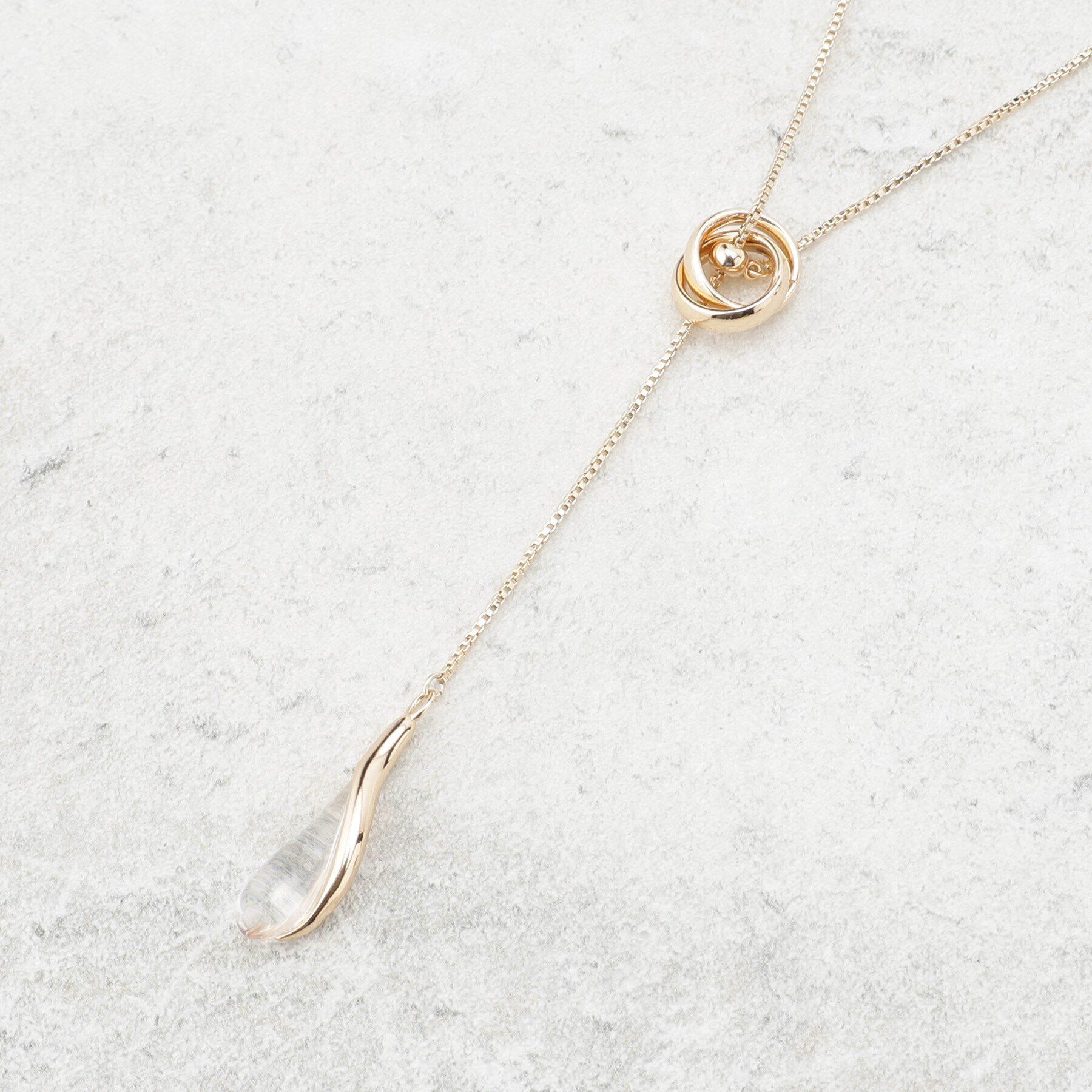 SHOO･LA･RUE「【2WAY】リングクリアバーネックレス」|ネックレス|ゴールド(007)