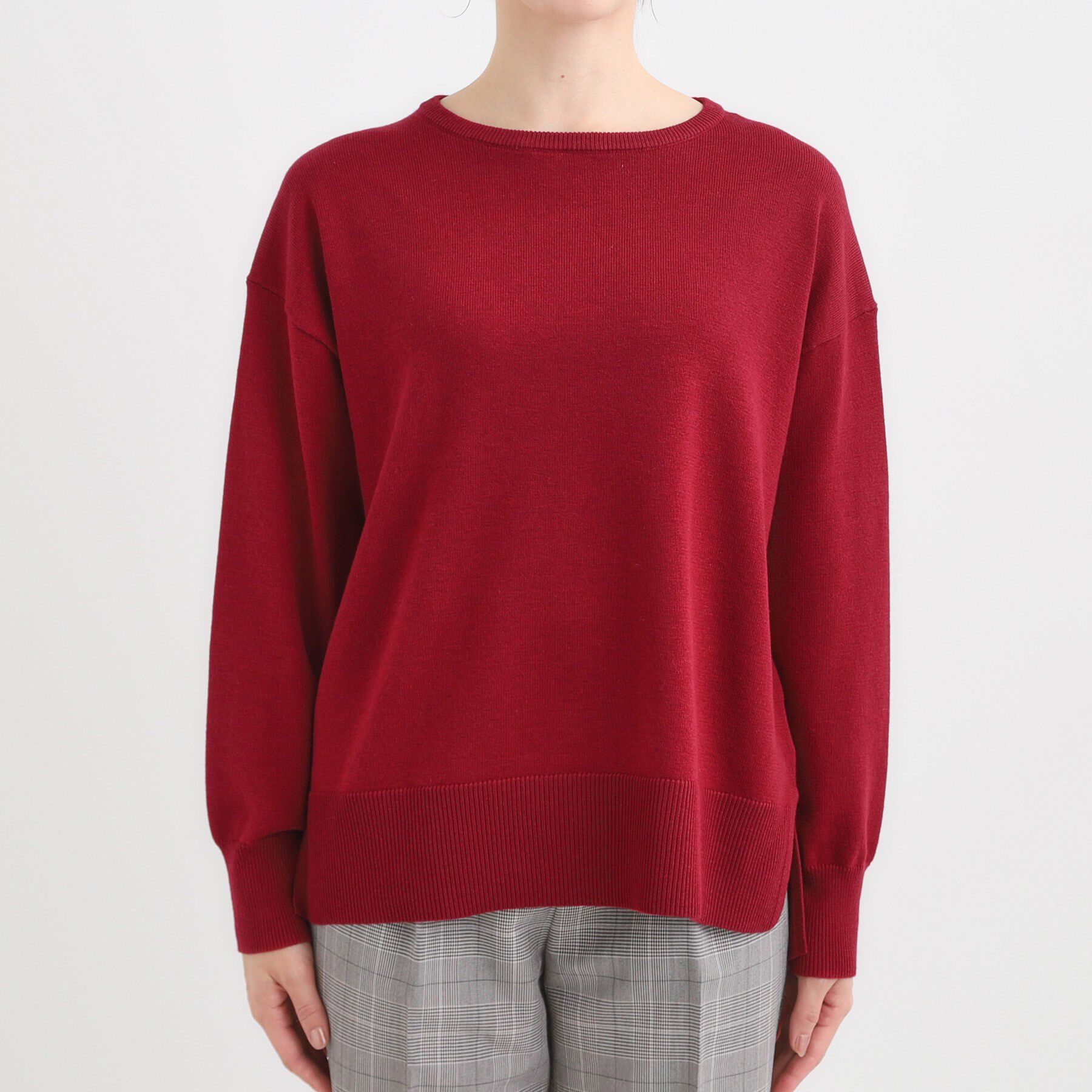 SHOO･LA･RUE「【洗濯機可/毛玉レス】アウトスタイルもきれいに決まる サイドスリットニット【CIRCRIC】」|ニット・セーター|