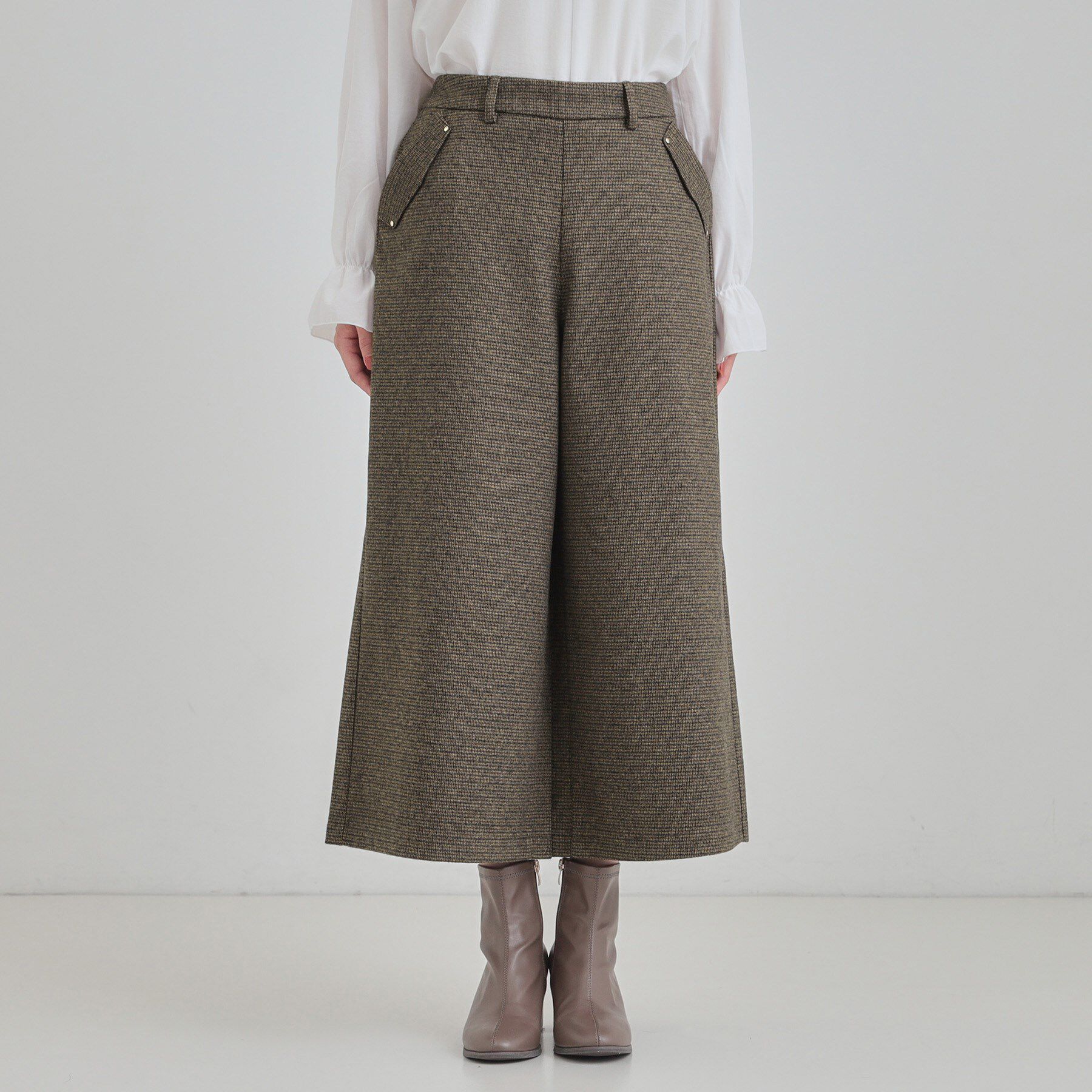 SHOO･LA･RUE「【あったか/S-LL】裏起毛ガウチョパンツ」|その他|