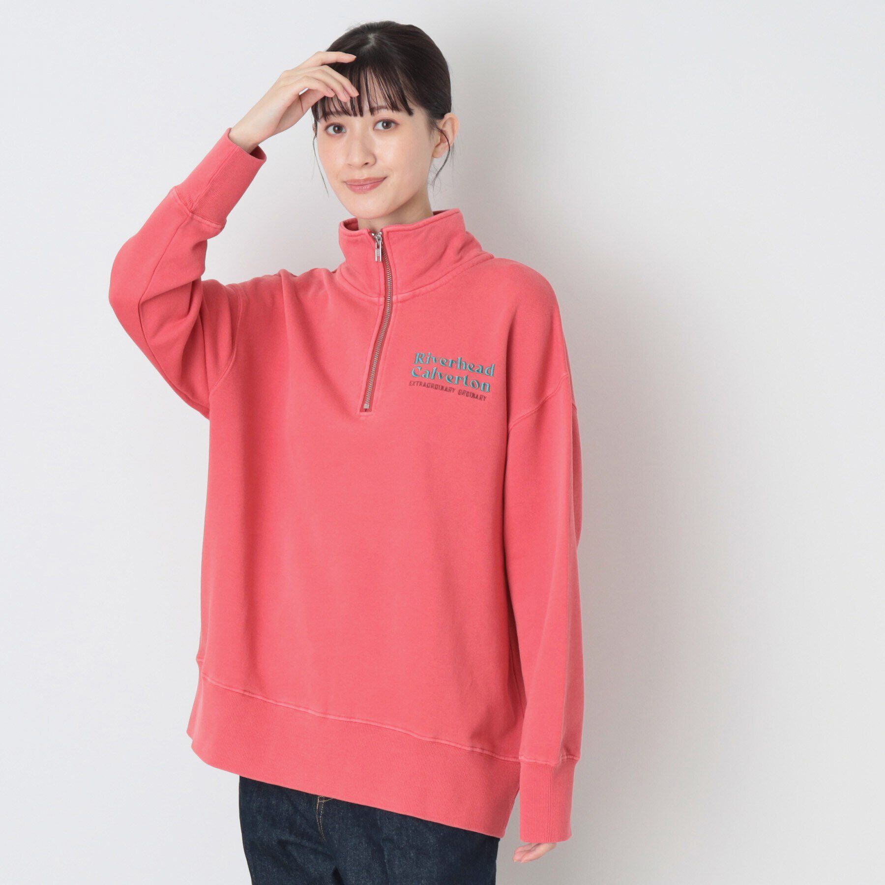 Dessin「【ユニセックス・洗える】ハーフジップスウェット」|パーカー|