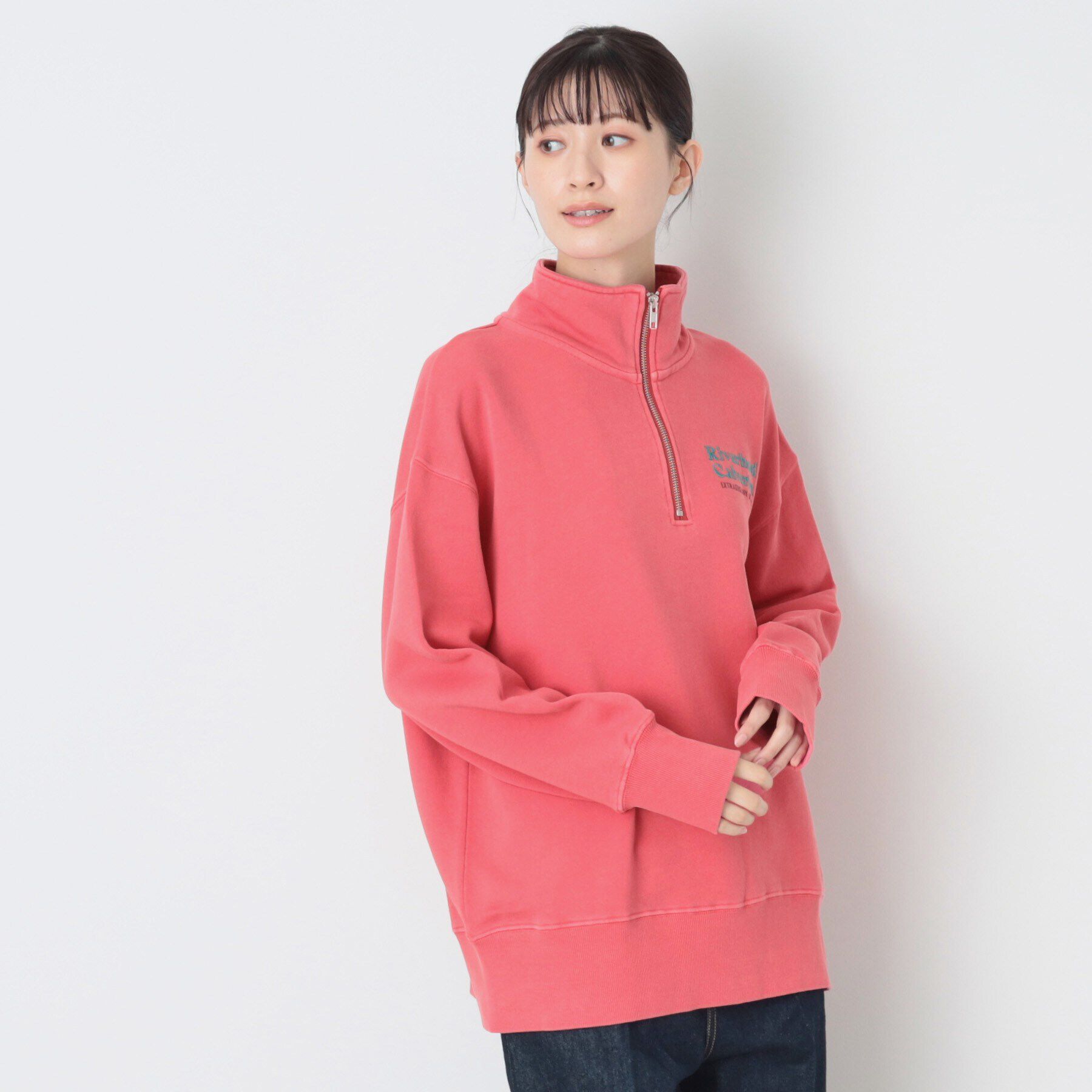 Dessin「【ユニセックス・洗える】ハーフジップスウェット」|パーカー|