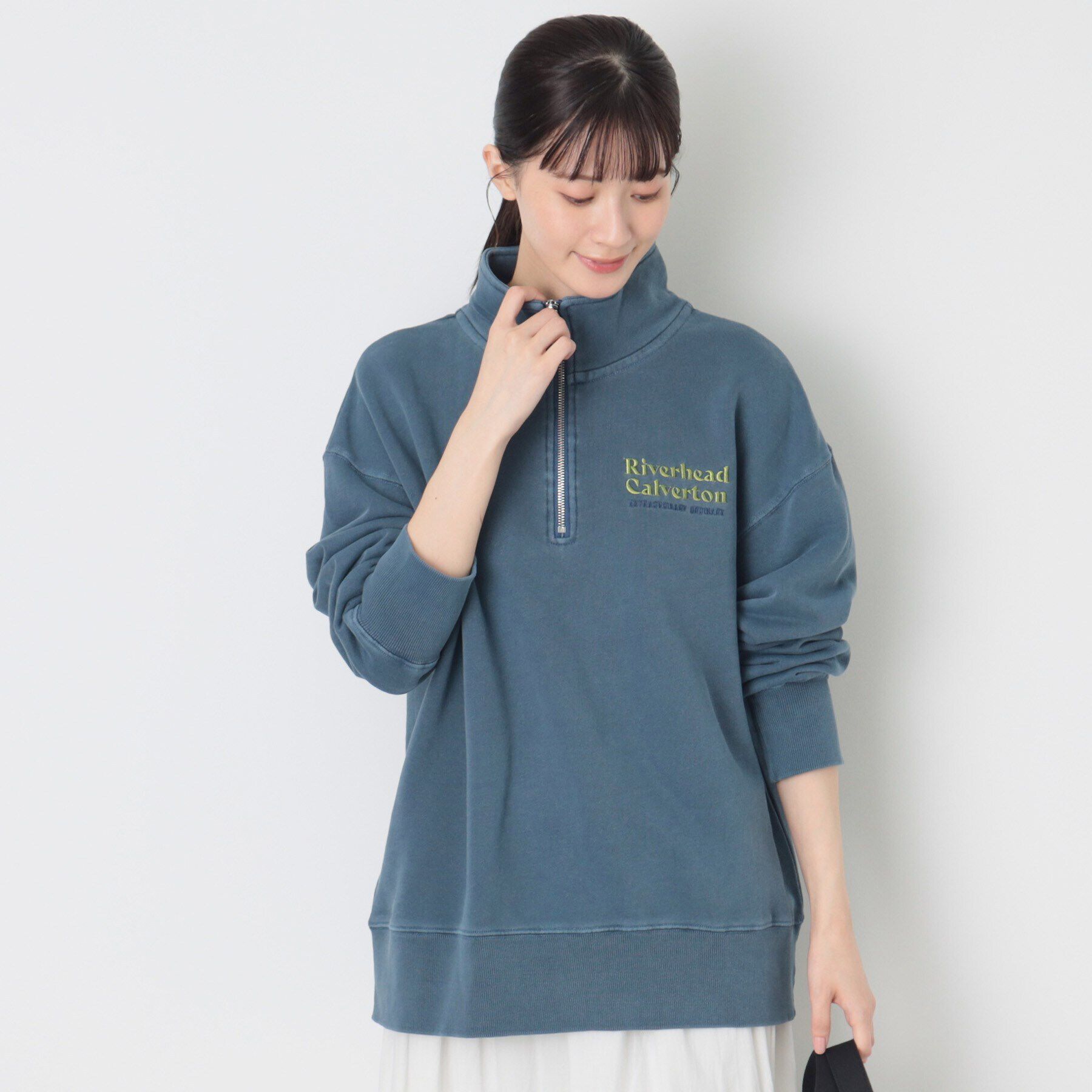 Dessin「【ユニセックス・洗える】ハーフジップスウェット」|パーカー|