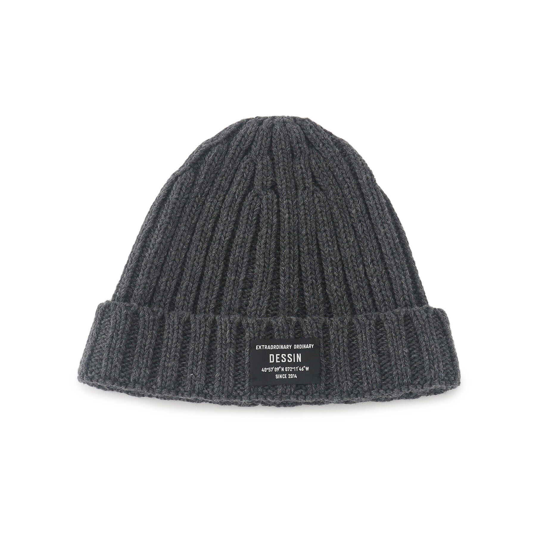 Dessin「ウール混ワッチ」|ニット帽|ﾁｬｺｰﾙｸﾞﾚｰ(014)