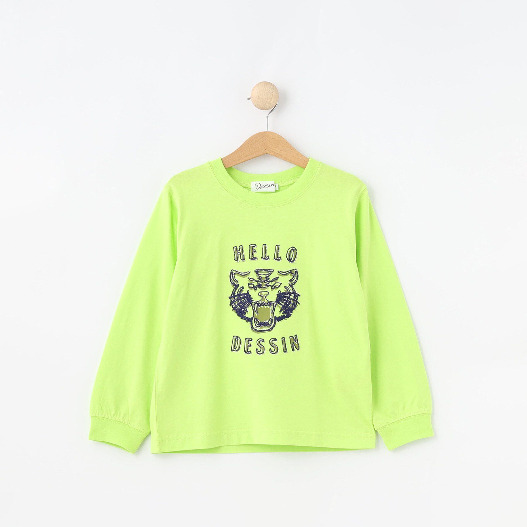 Dessin「【リンクコーデ】タイガーロングスリーブTシャツ」|Tシャツ・カットソー|ライトイエロー(03