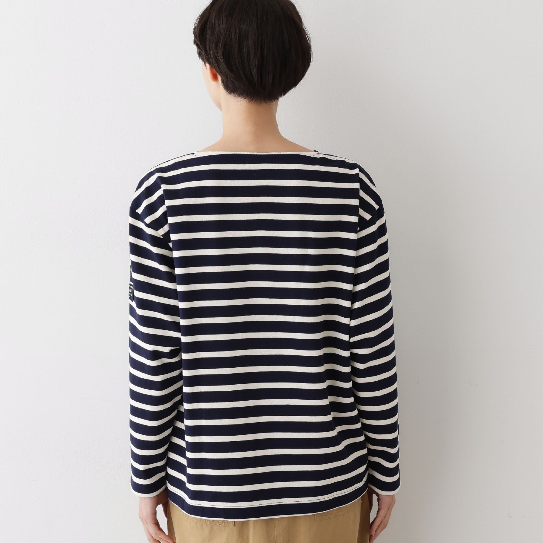 Dessin「【ユニセックス・洗える】ボートネックボーダーカットソー」|Tシャツ・カットソー|