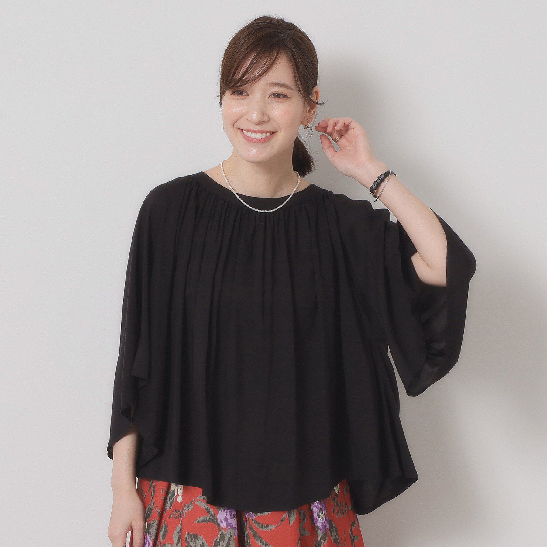 ITS&rsquo;DEMO「【手洗い可】フレア袖ブラウス」|シャツ・ブラウス|