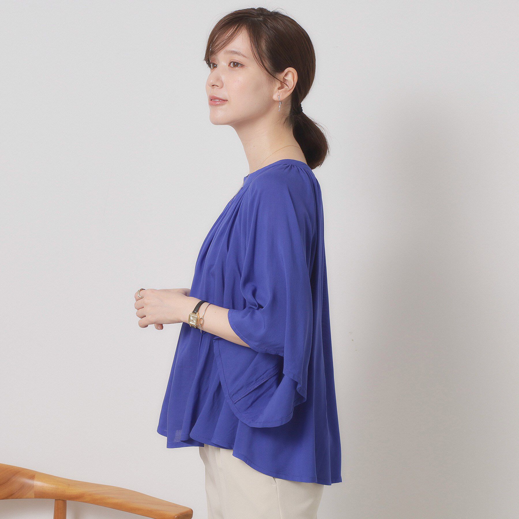 ITS&rsquo;DEMO「【手洗い可】フレア袖ブラウス」|シャツ・ブラウス|