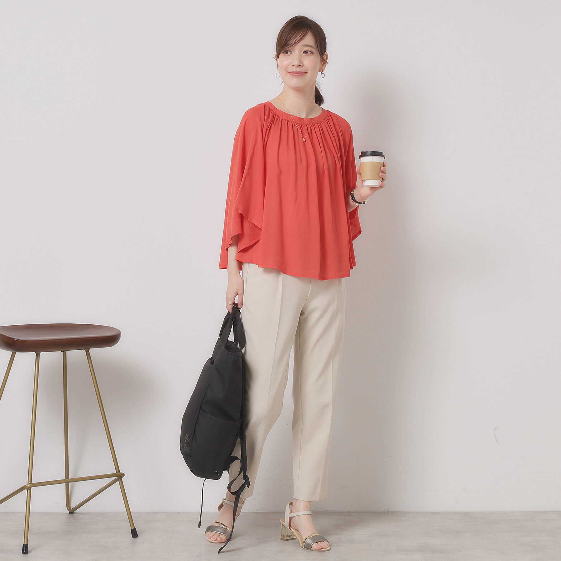 ITS&rsquo;DEMO「【手洗い可】フレア袖ブラウス」|シャツ・ブラウス|