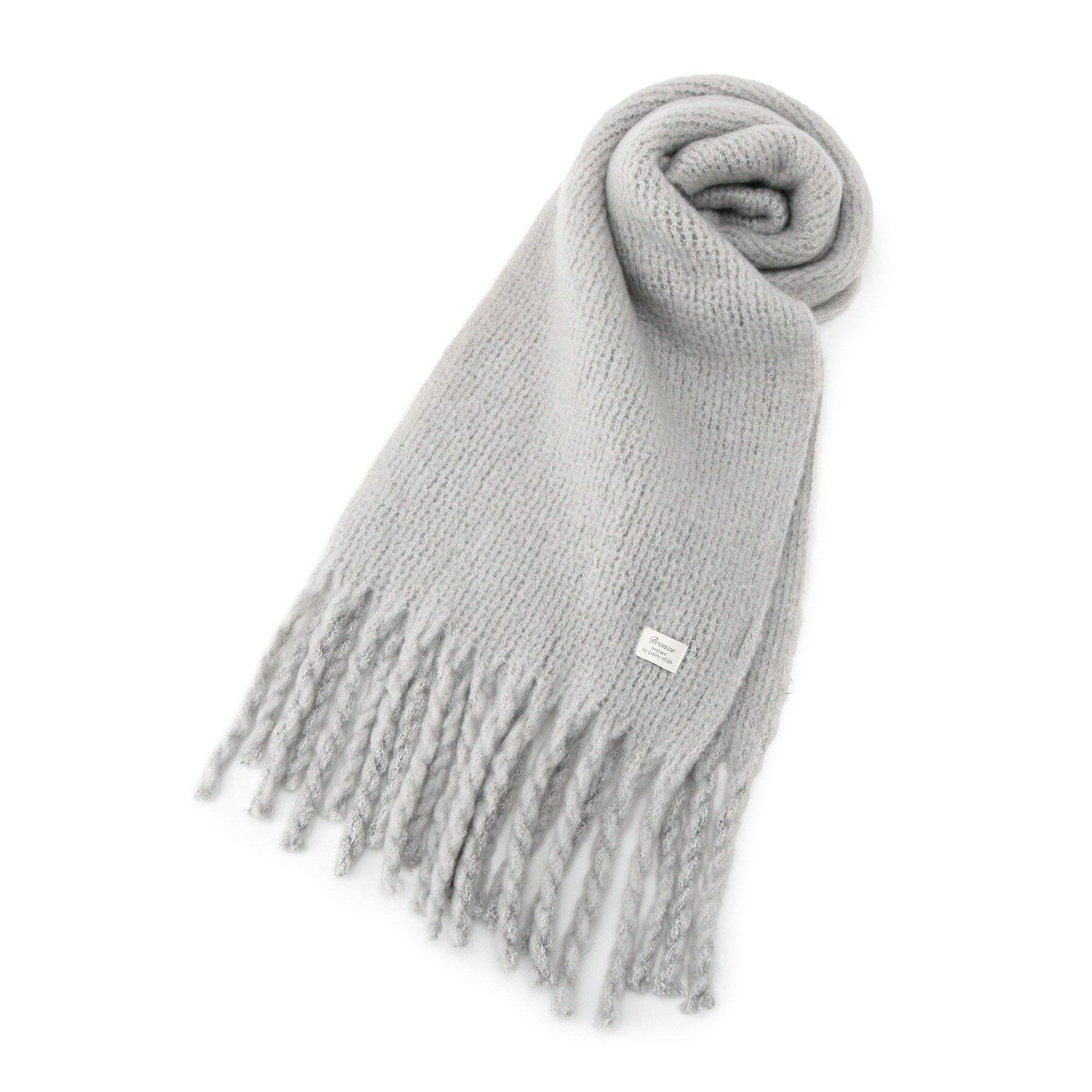 ITS&rsquo;DEMO「【手洗い可】リブラッセル無地ストール」|ストール|ライトグレー(011