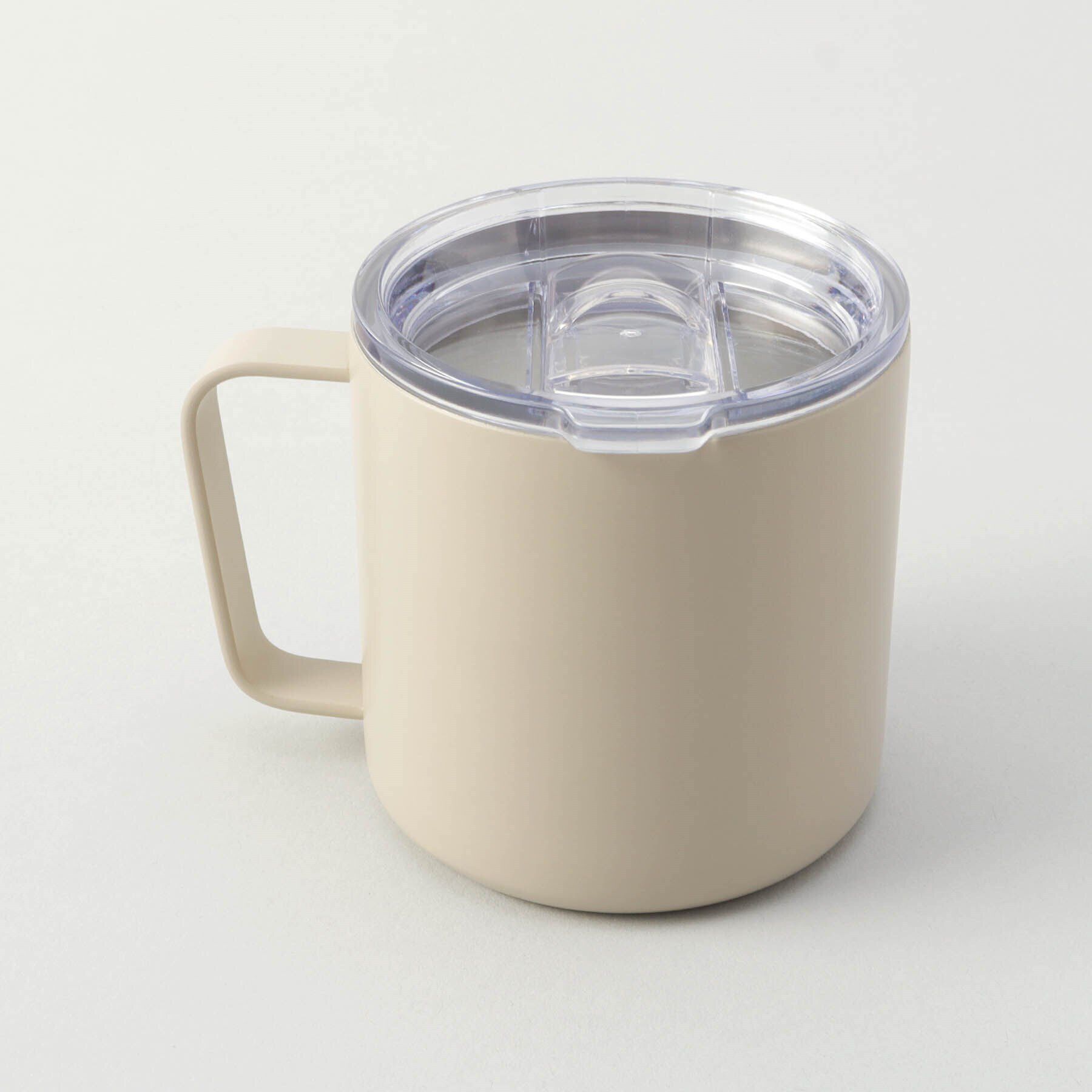 212 KITCHEN STORE「グッドフィーリング ステンレスマグ ベージュ フタ付」|グラス・マグカップ|