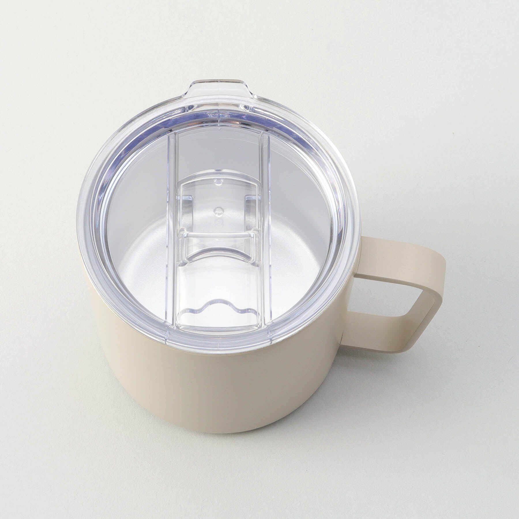 212 KITCHEN STORE「グッドフィーリング ステンレスマグ ベージュ フタ付」|グラス・マグカップ|