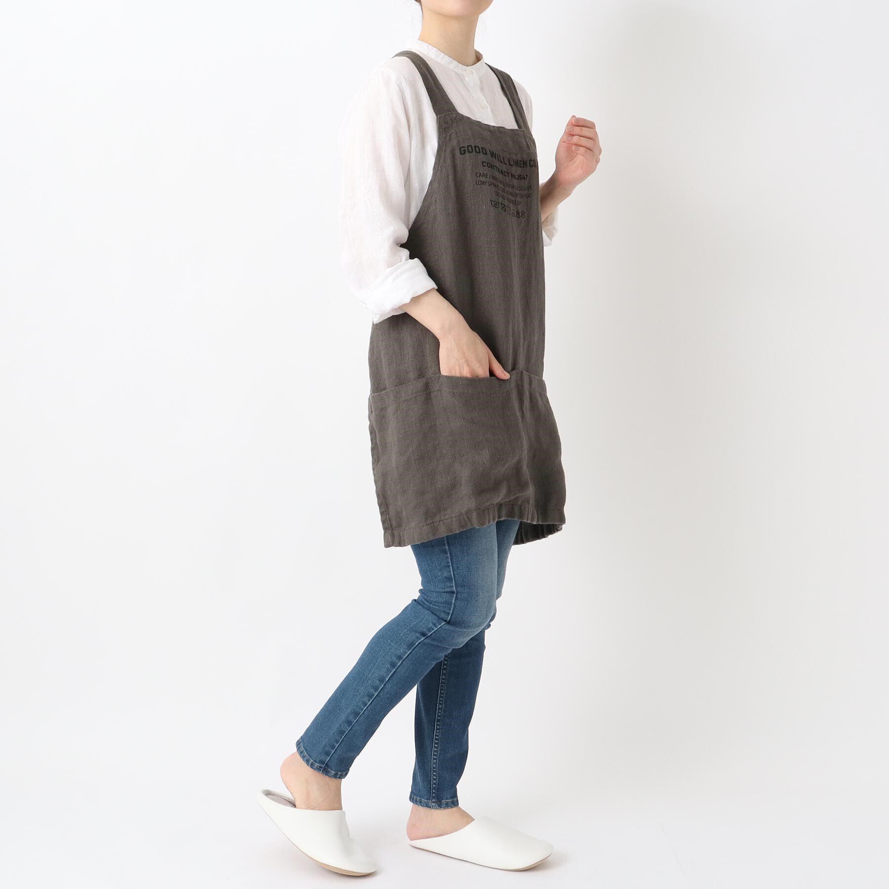 212 KITCHEN STORE「kukugoto AP リネンエプロン グッドウィルリネン GY」|食器・キッチングッズ|