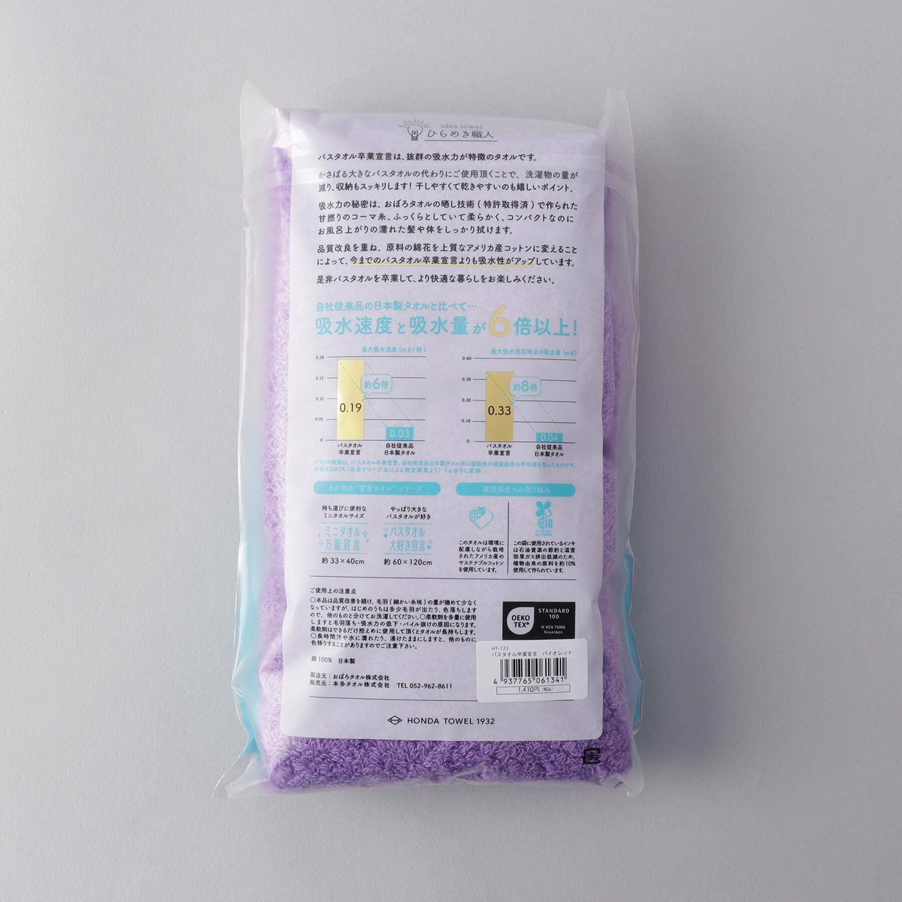 212 KITCHEN STORE「バスタオル卒業宣言　バイオレット」|タオル|