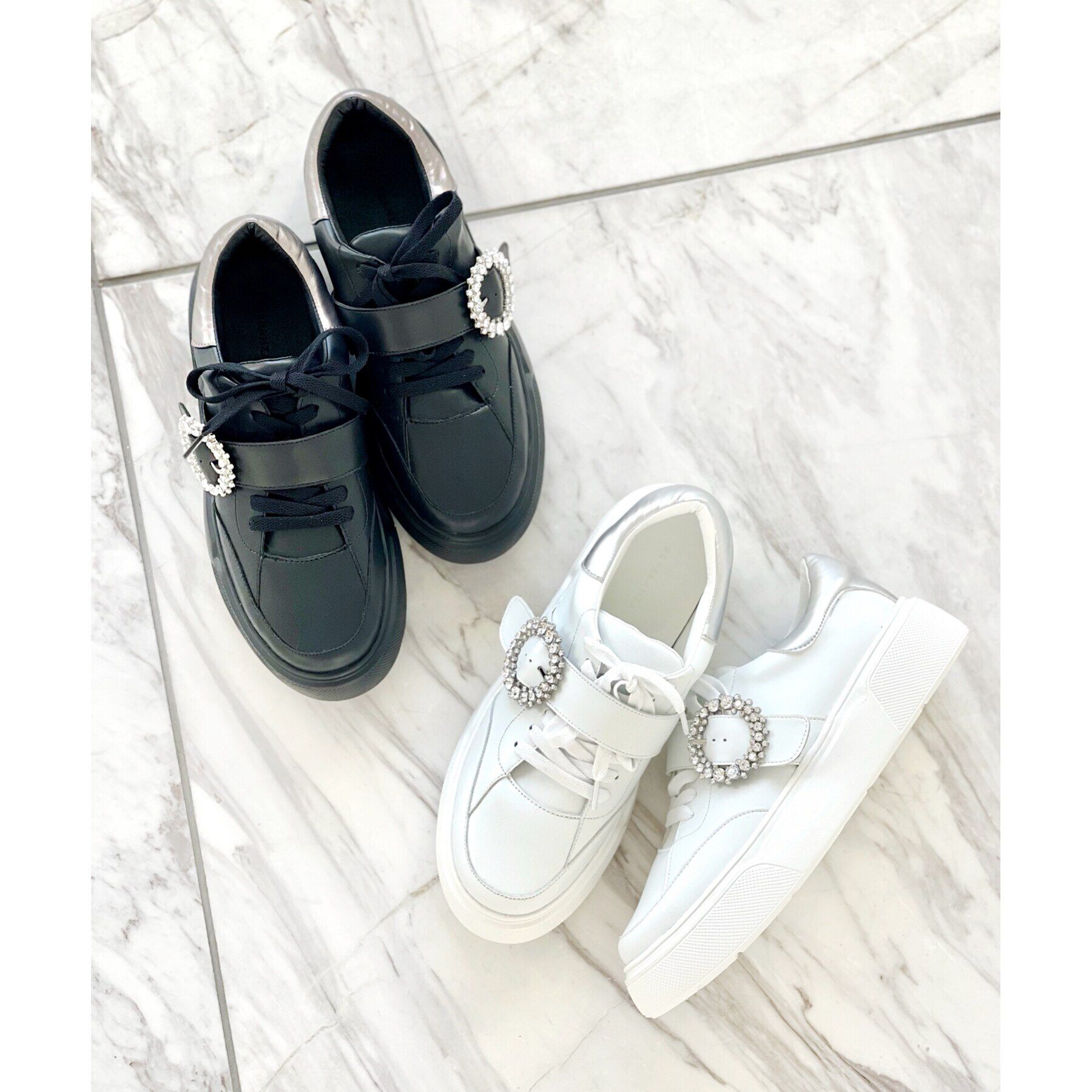 ESPERANZA「ビジューバックルスニーカー」|スニーカー|