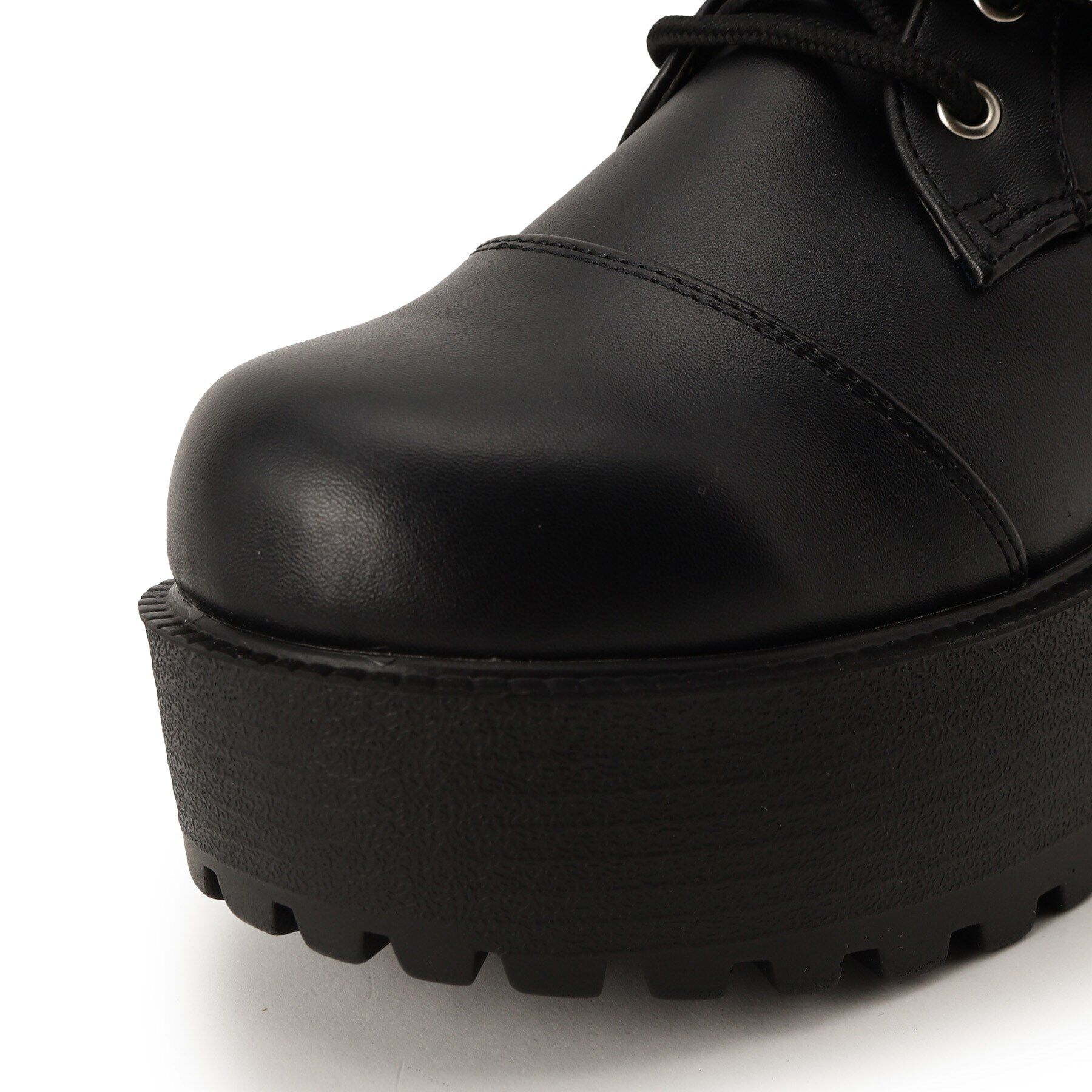 csT&P「厚底チェーンベルト付き2WAYレースアップブーツ」|ショートブーツ|