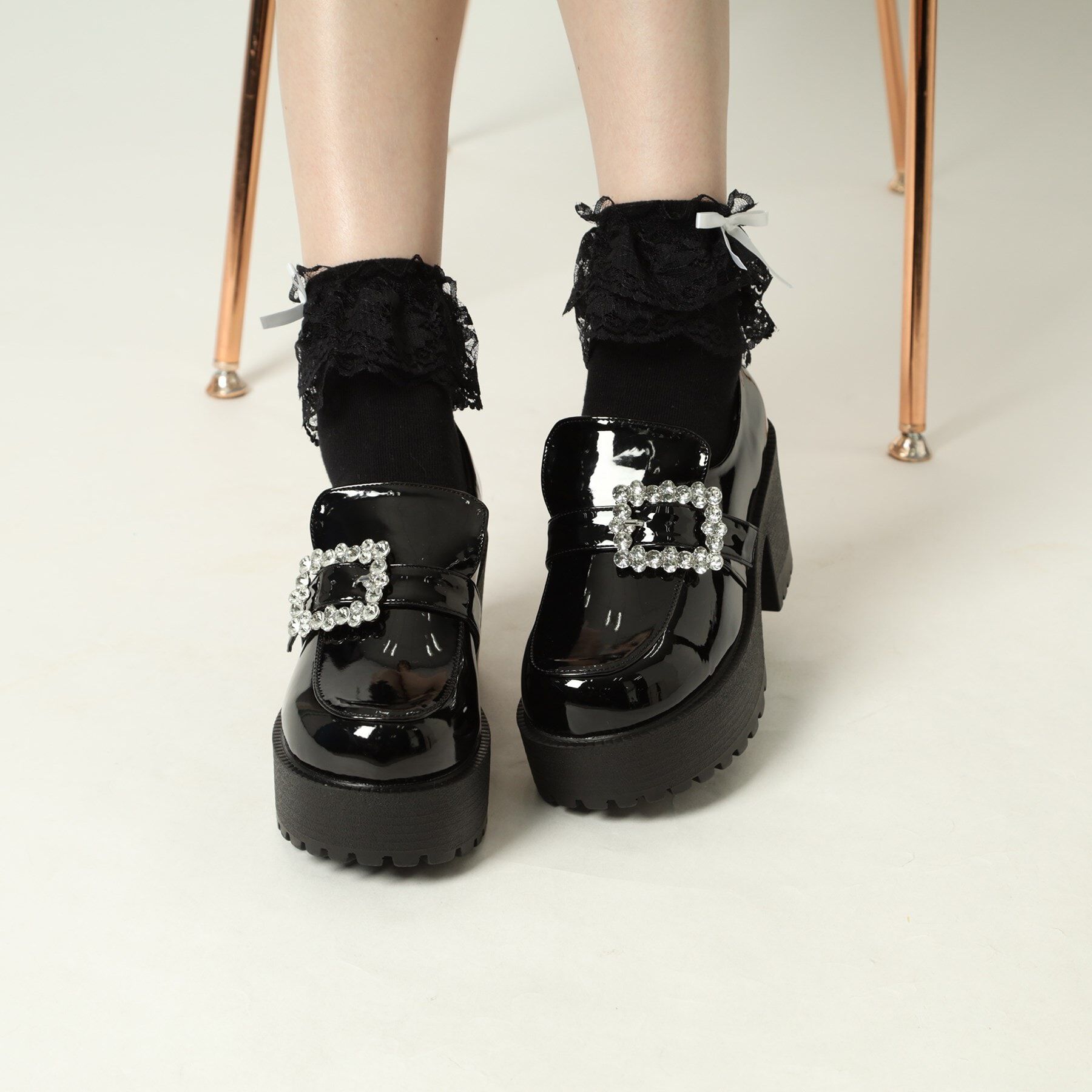 csT&P「キラキラ付き厚底ローファー」|パンプス|