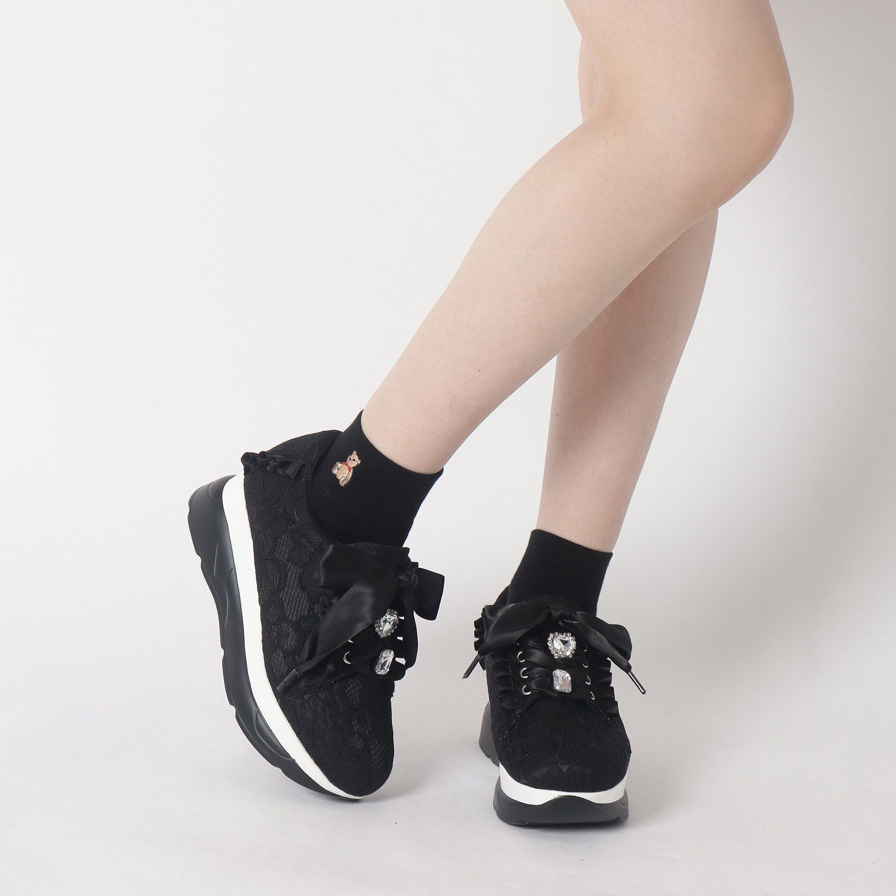 csT&P「厚底キラキラストーン付きスニーカー」|スニーカー|