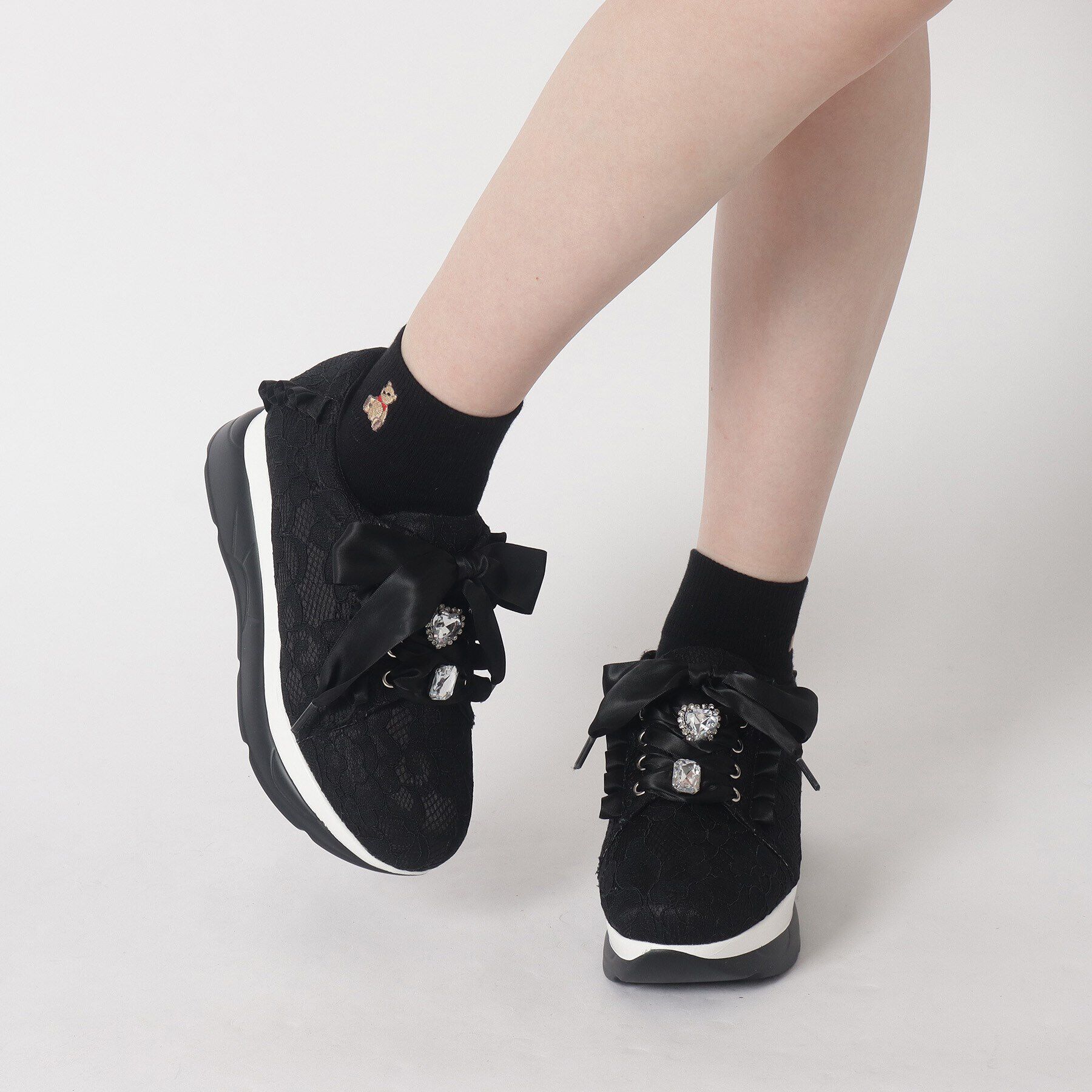 csT&P「厚底キラキラストーン付きスニーカー」|スニーカー|