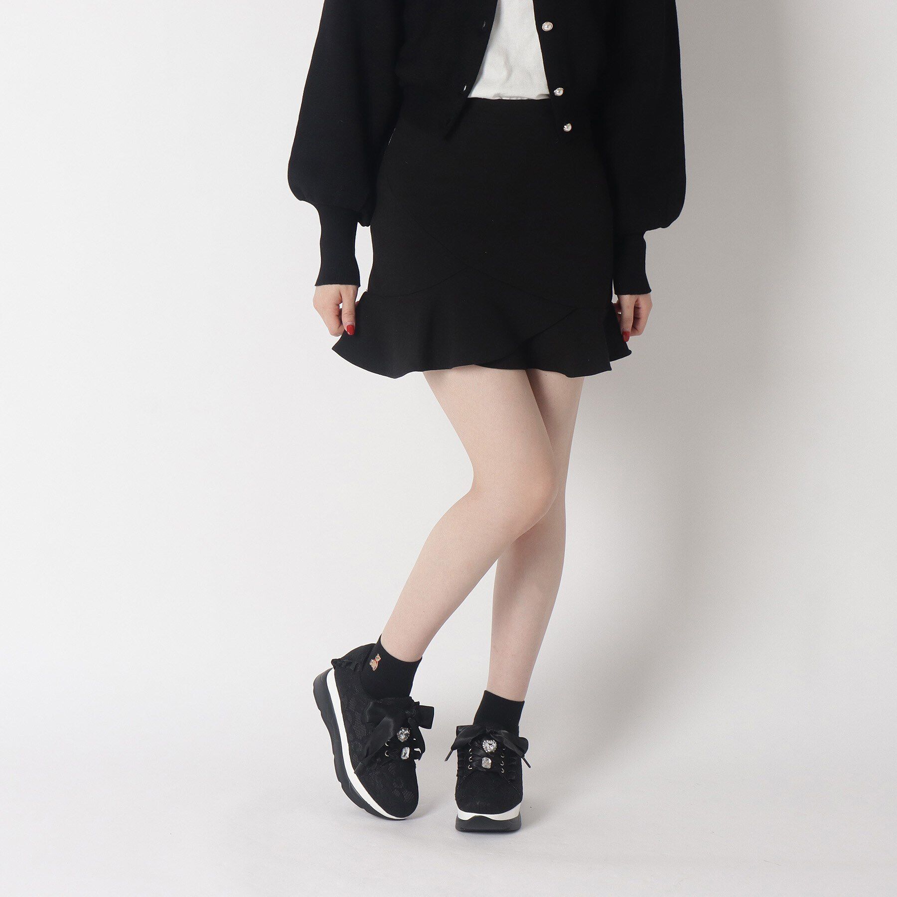 csT&P「厚底キラキラストーン付きスニーカー」|スニーカー|