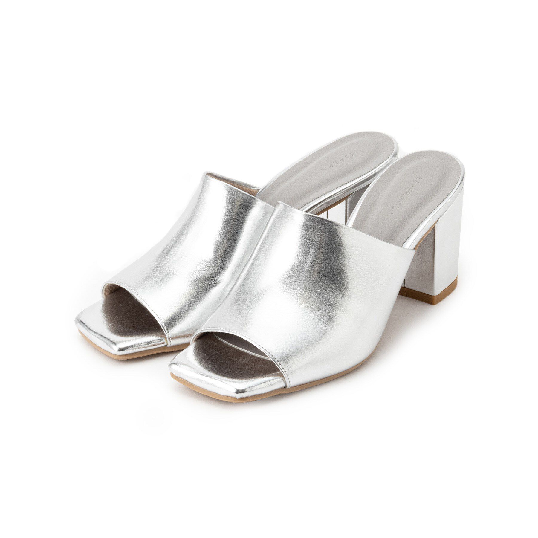 ESPERANZA「スクエアトゥブロックヒールサンダル 24SS」|サンダル|