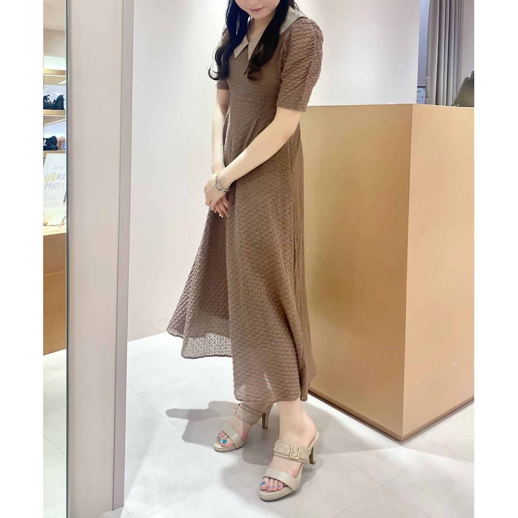 ESPERANZA「ビジューバックルダブルベルトサンダル 24SS」|サンダル|