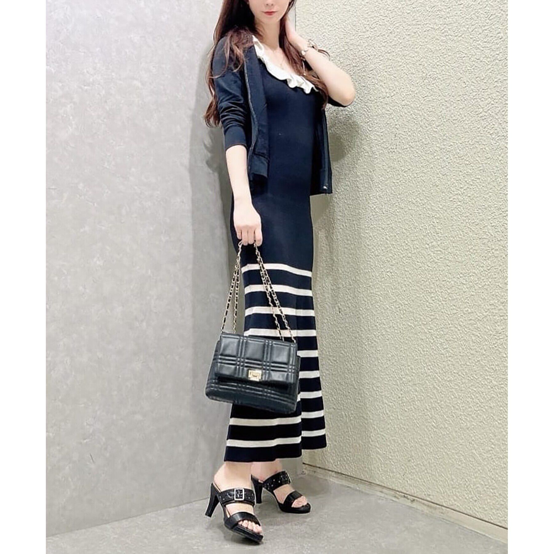 ESPERANZA「ビジューバックルダブルベルトサンダル 24SS」|サンダル|