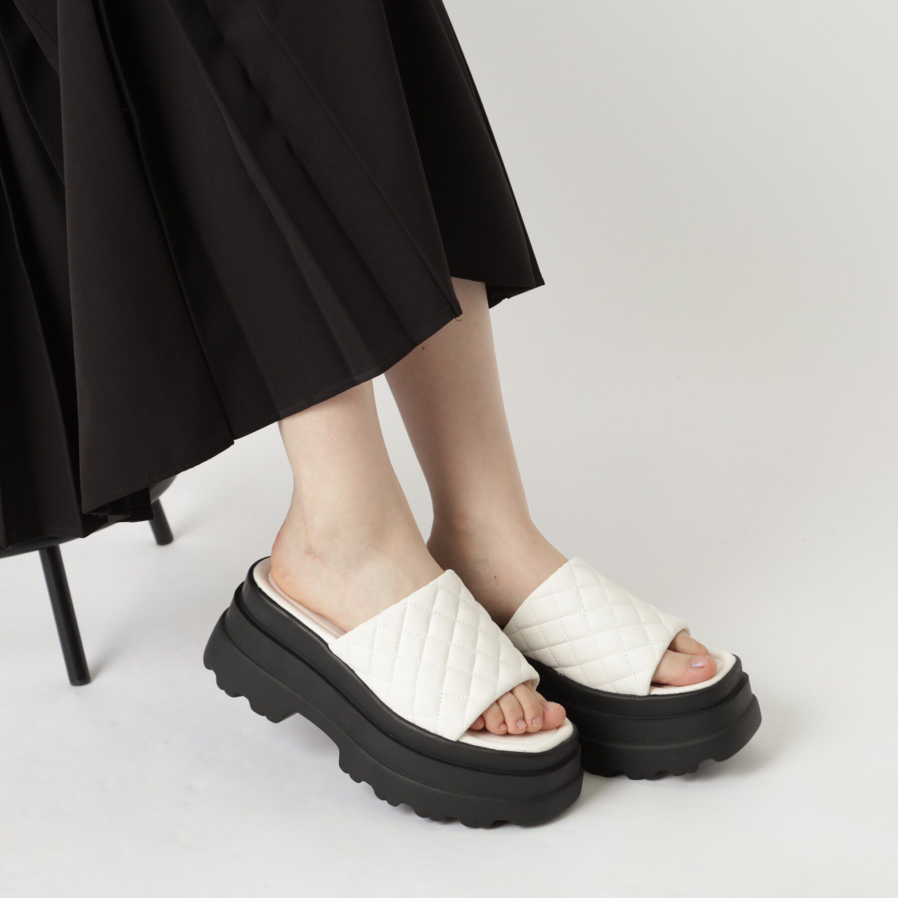 csT&P「厚底キルティングサンダル」|サンダル|