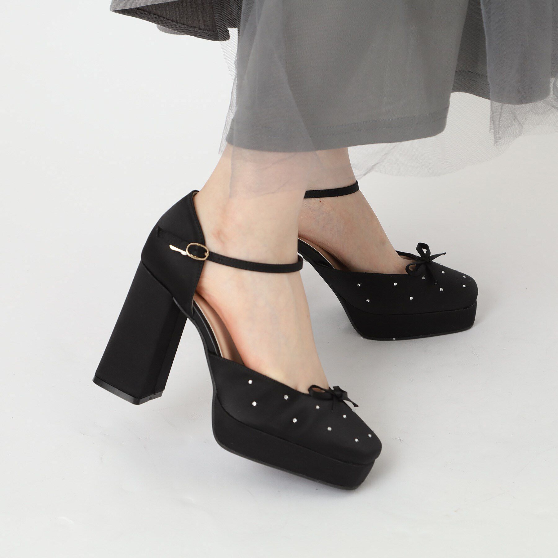 ESPERANZA「リボンサテンパンプス」|パンプス|