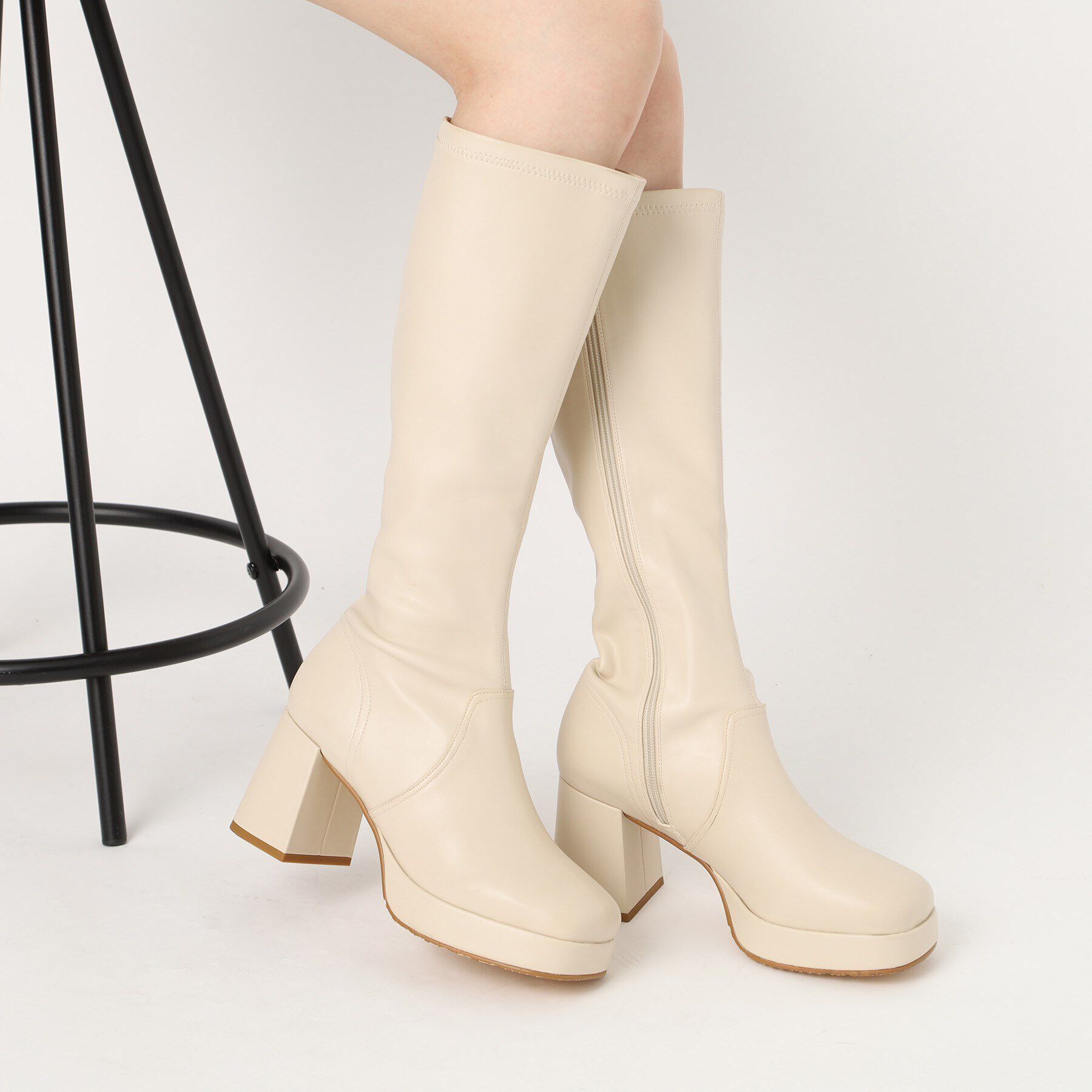 ESPERANZA「スクエアトゥ厚底ロングブーツ」|ショートブーツ|