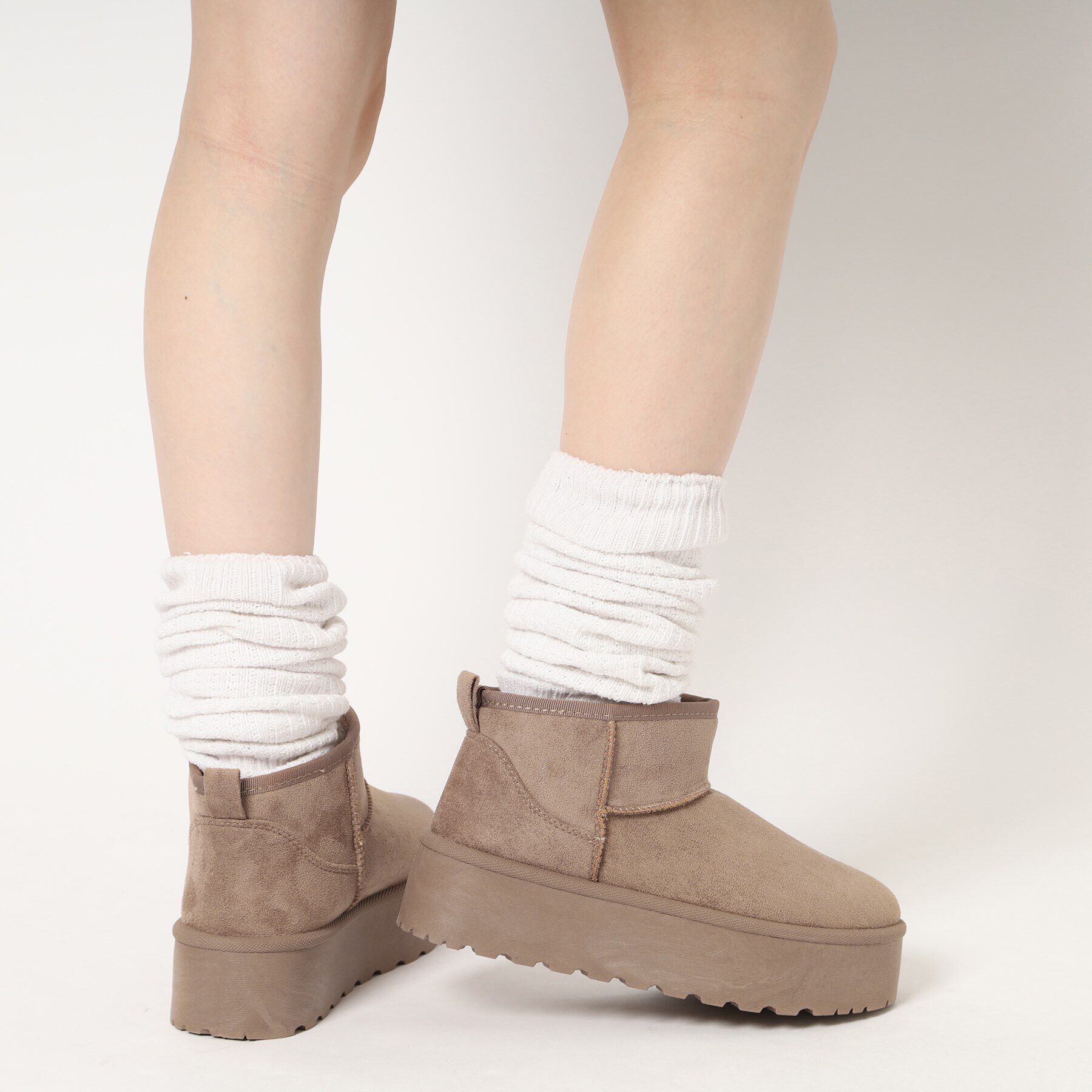 csT&P「厚底プレーンムートン」|ショートブーツ|