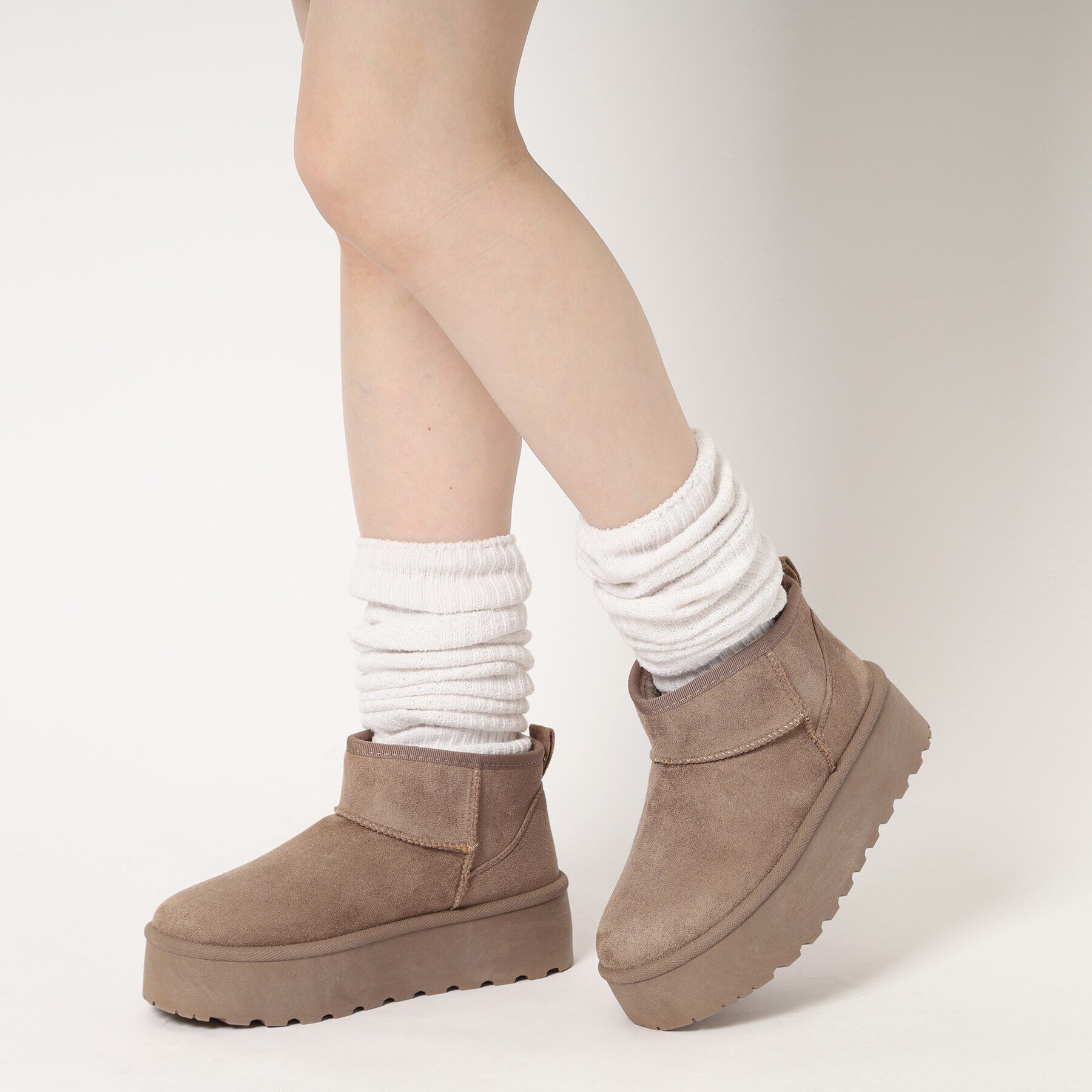 csT&P「厚底プレーンムートン」|ショートブーツ|