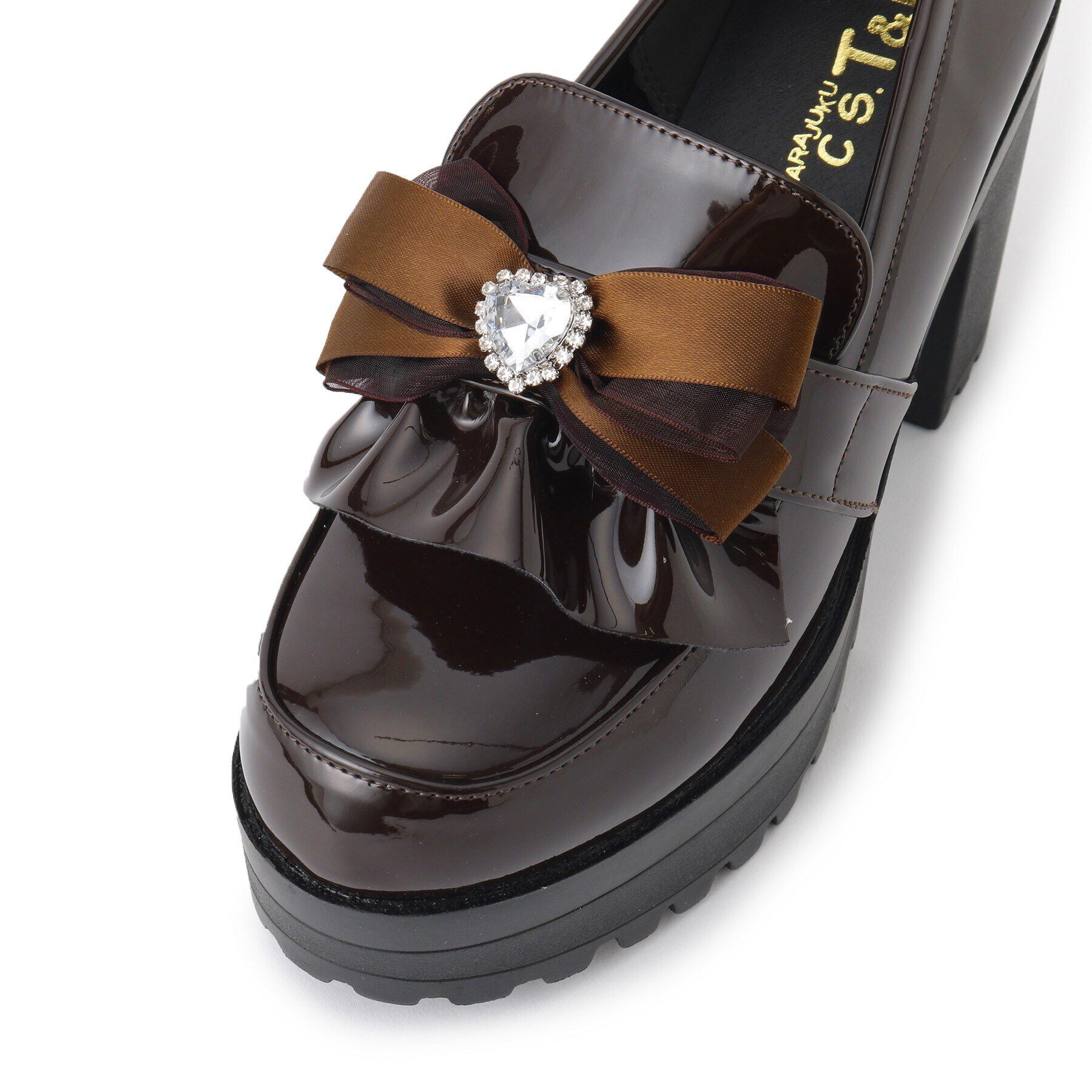 csT&P「厚底ヒールリボン付きパンプス」|パンプス|