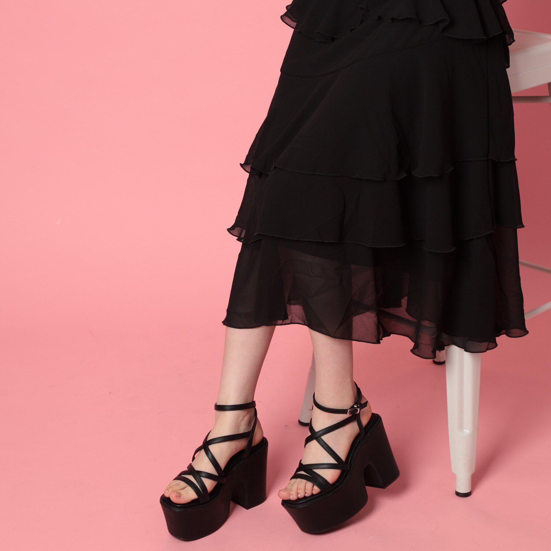 csT&P「厚底レースアップサンダル」|サンダル|