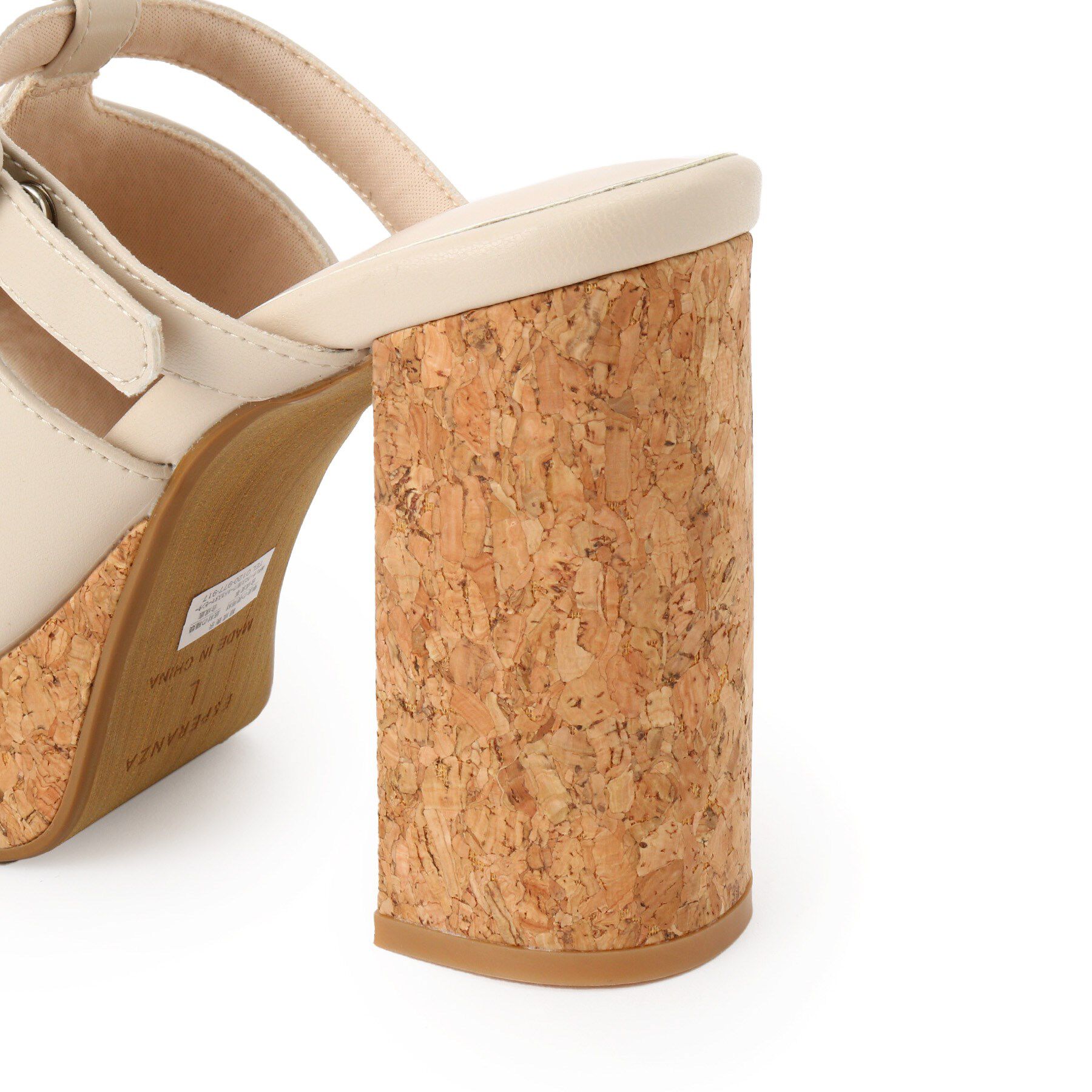 ESPERANZA「ミニバックルコルクヒールミュール」|サンダル|