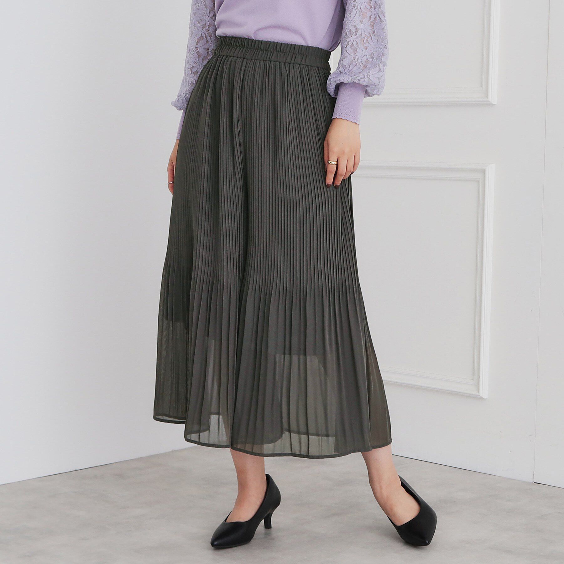 SunaUna「【セットアップ可／ウォッシャブル】プリーツワイドパンツ」|その他|