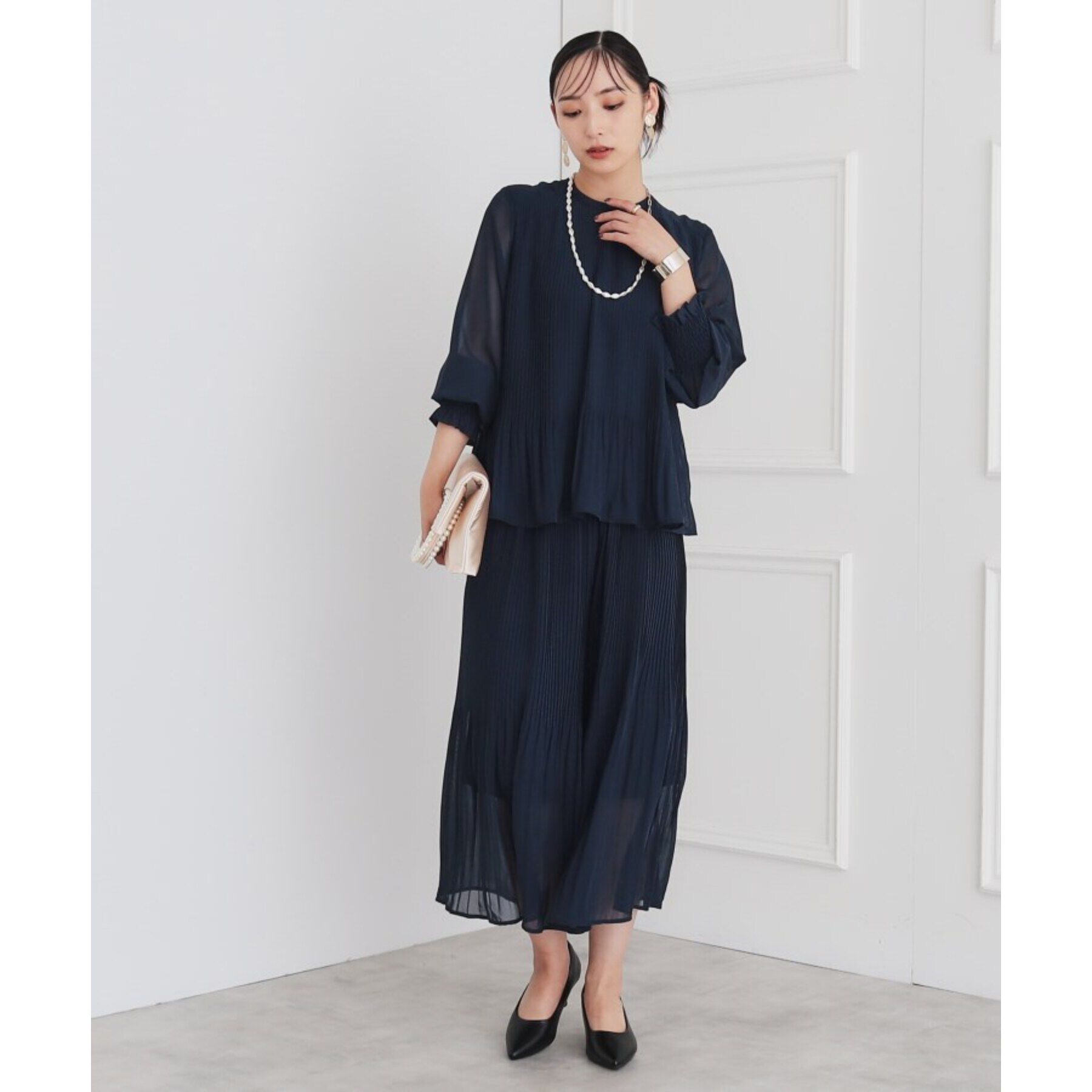 SunaUna「【セットアップ可／ウォッシャブル】プリーツワイドパンツ」|その他|