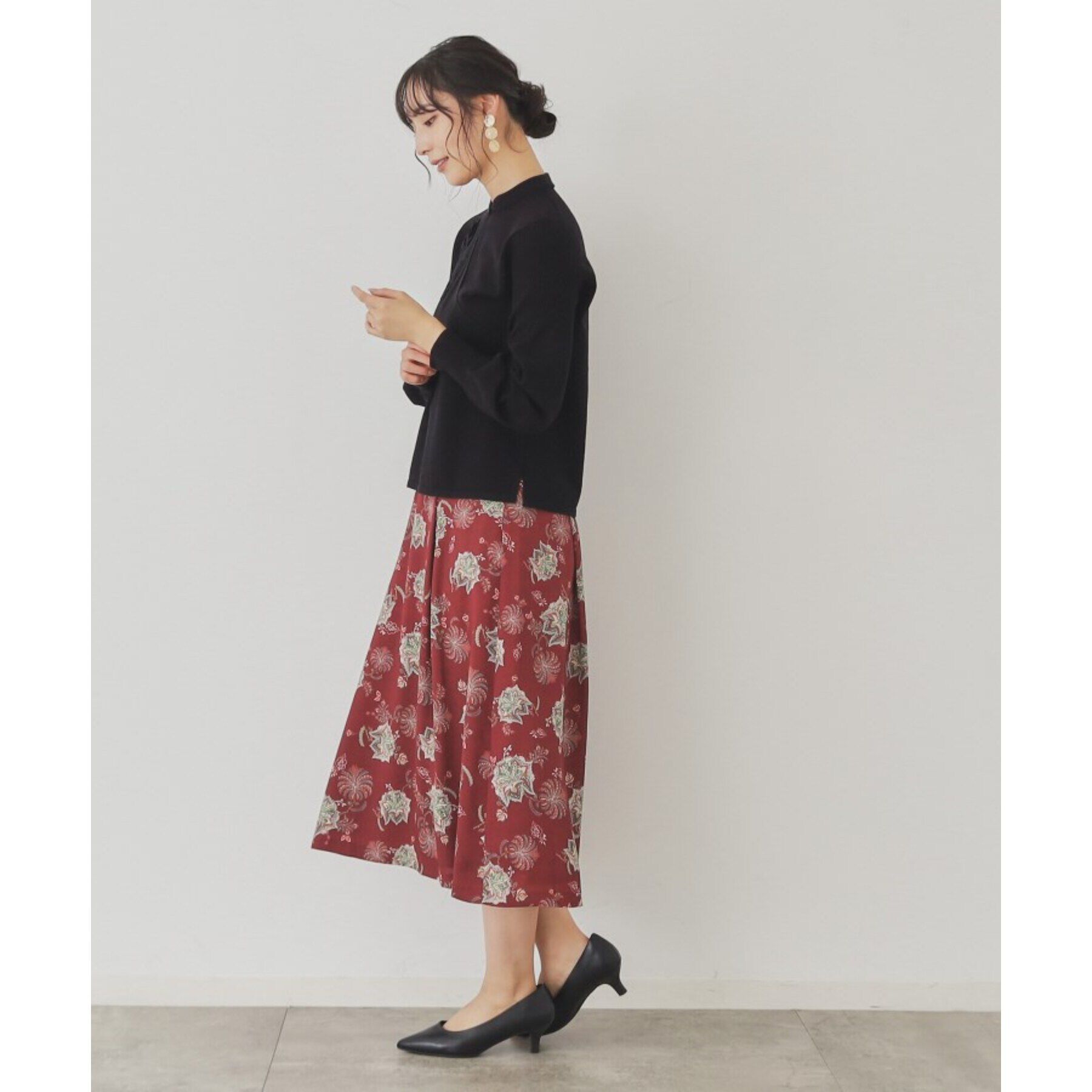 SunaUna「【＆yours project／オリエンタルプリント】フレアスカート」|スカート|