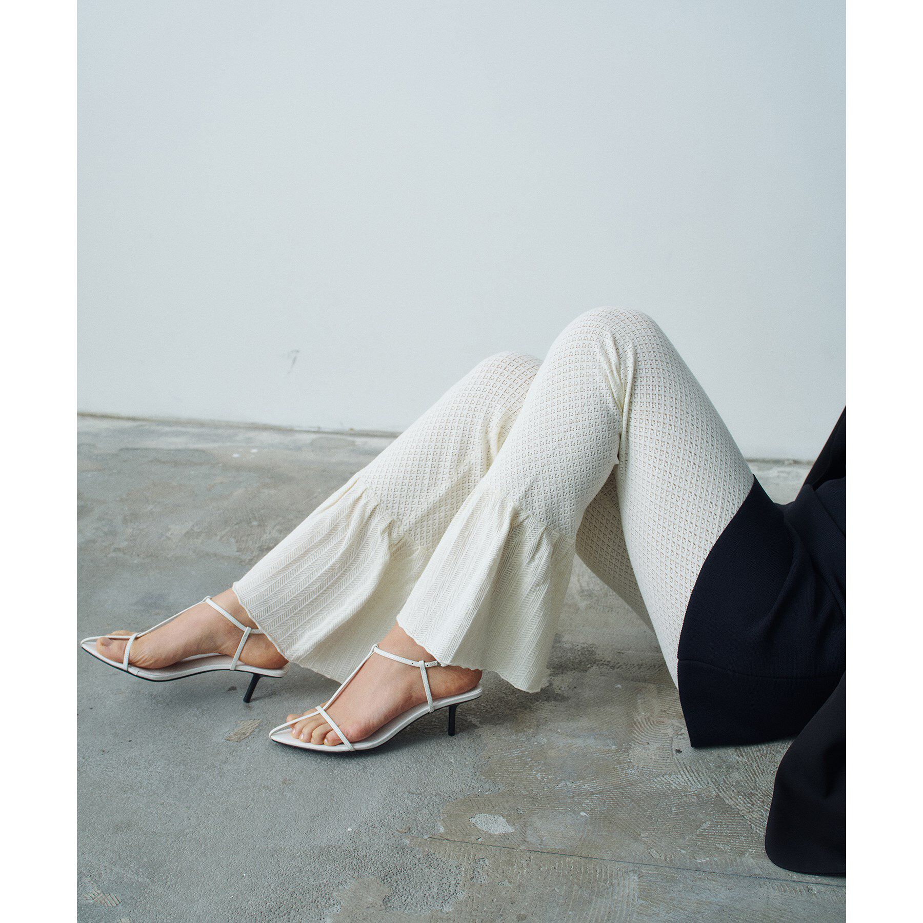 CODE A「lace knit pants」|その他|オフホワイト(003