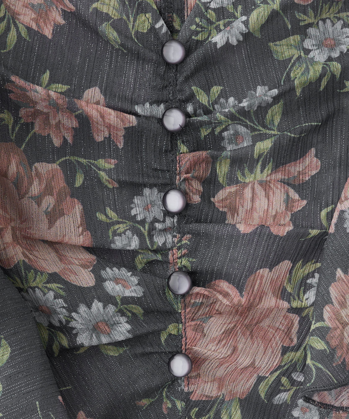 COCO DEAL「ラッフルフラワーギャザーブラウス」|シャツ・ブラウス|