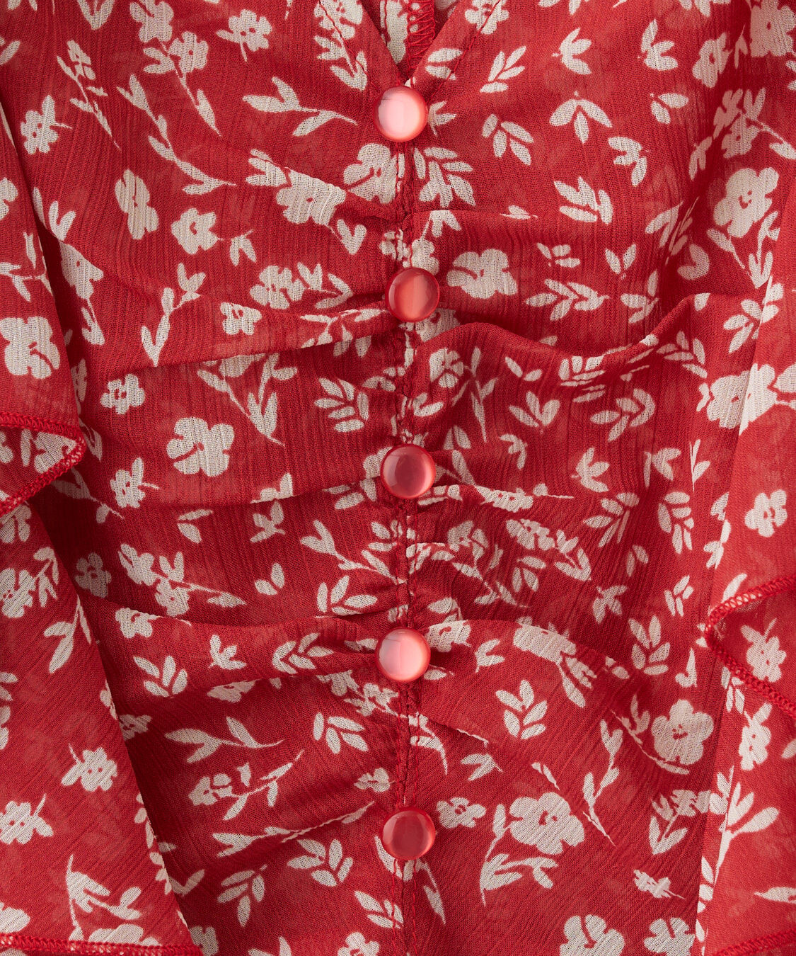 COCO DEAL「ラッフルフラワーギャザーブラウス」|シャツ・ブラウス|