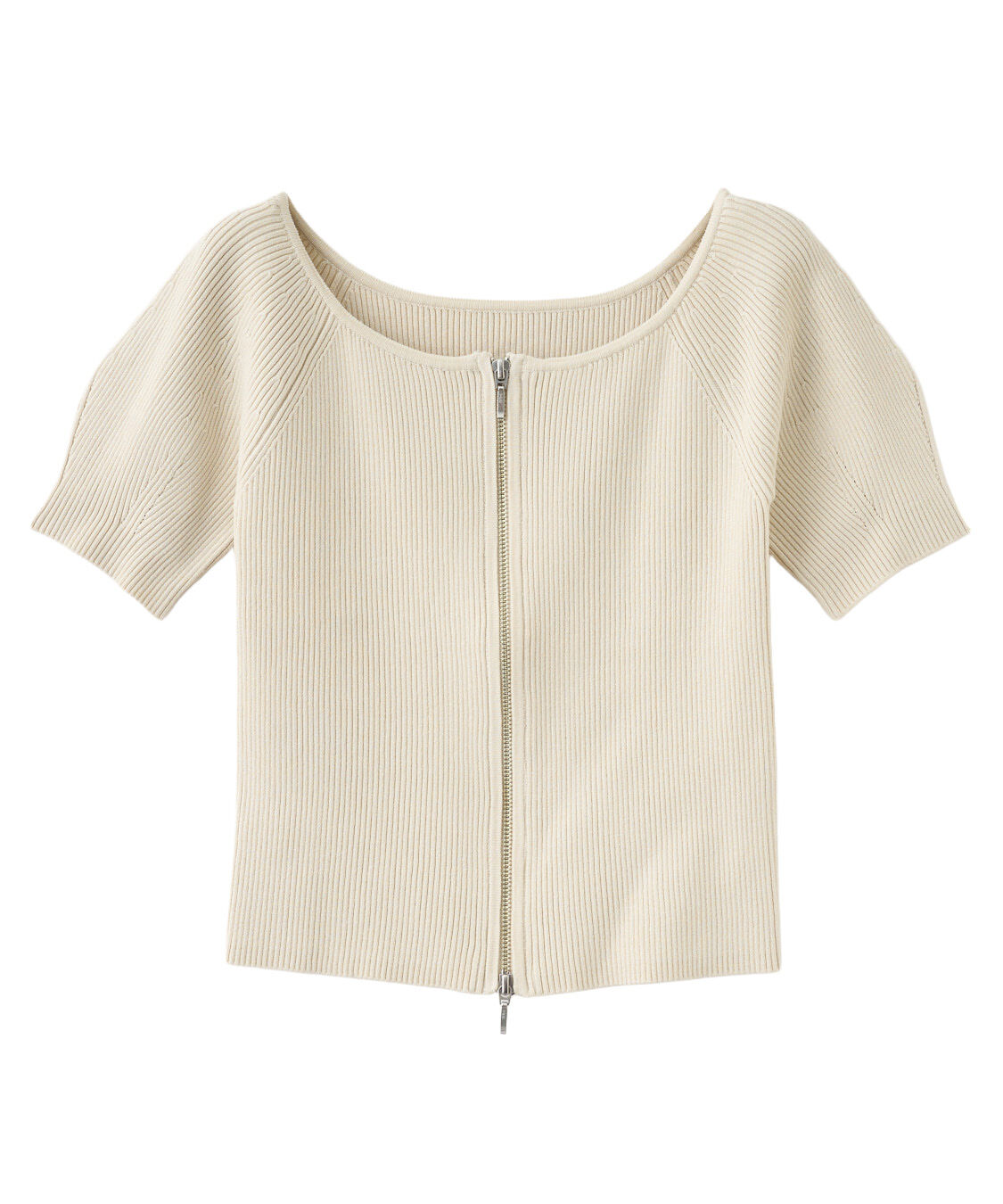 COCO DEAL「ダブルジップオフショルニット」|ニット・セーター|ベージュ