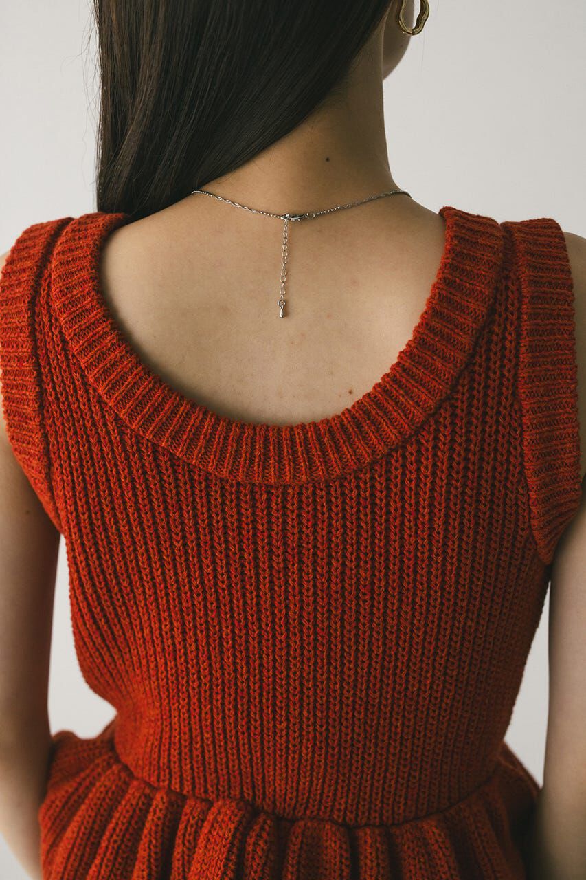 STYLEMIXER「2WAYペプラムニットタンク」|タンクトップ|