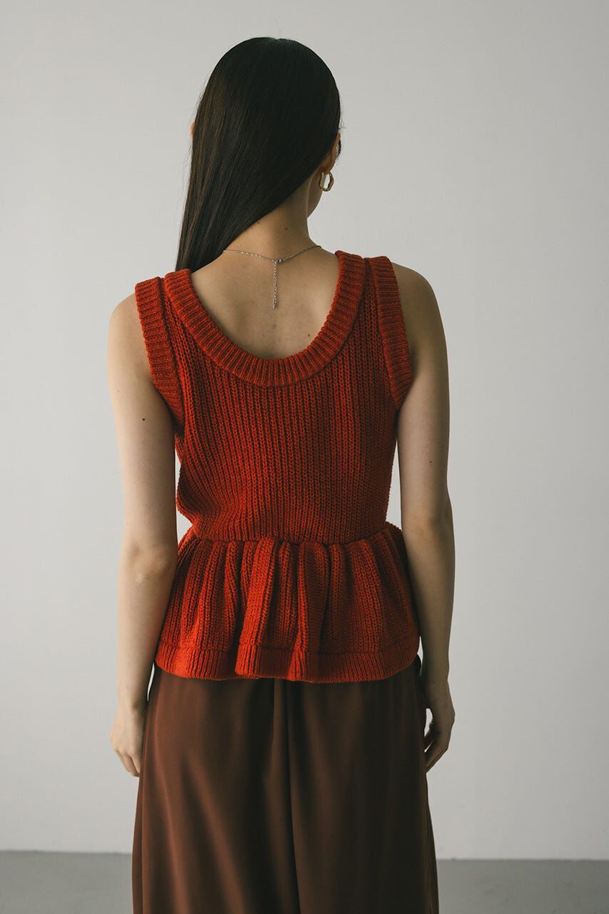 STYLEMIXER「2WAYペプラムニットタンク」|タンクトップ|