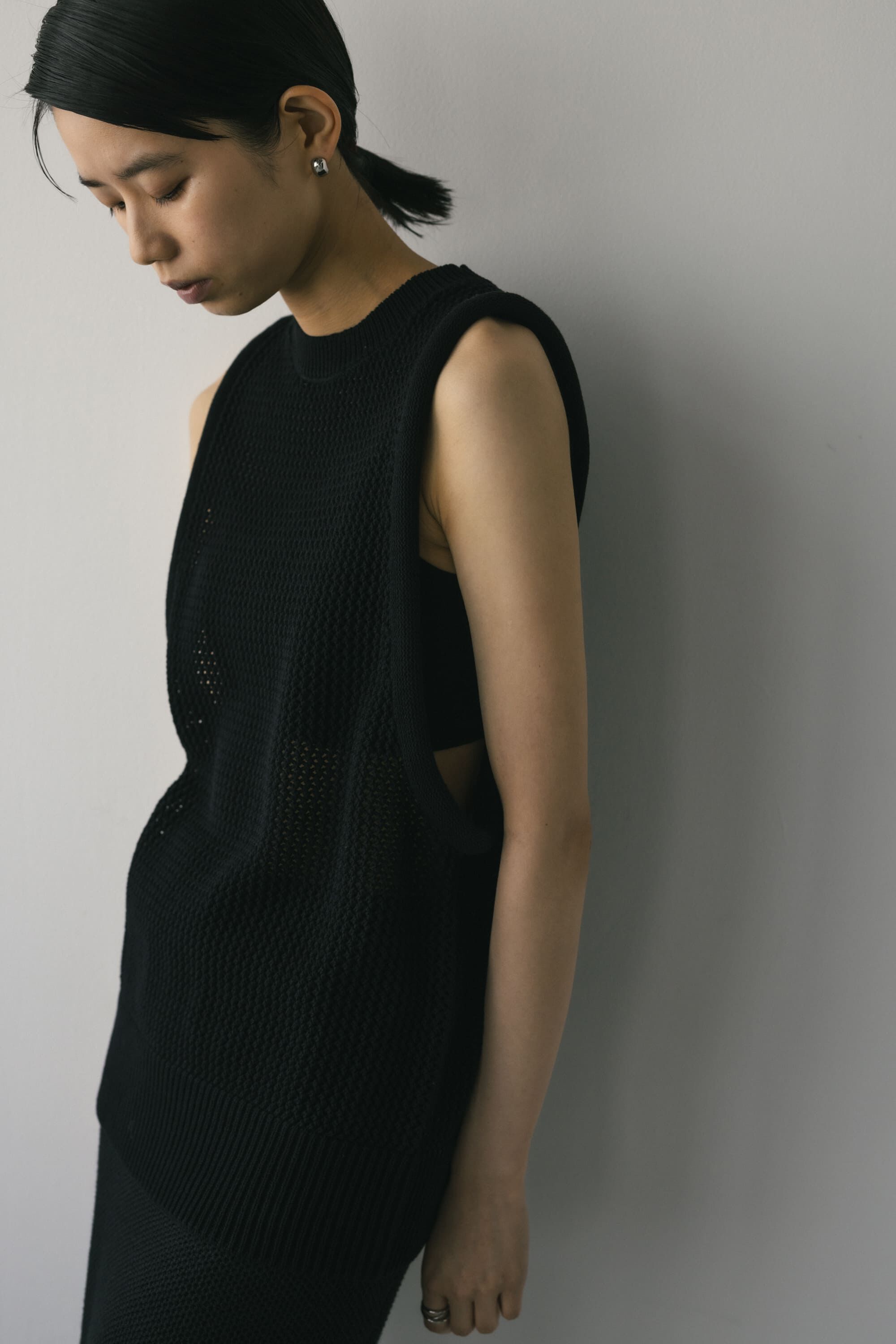 STYLEMIXER「アームクッションニットタンク」|タンクトップ|BLK