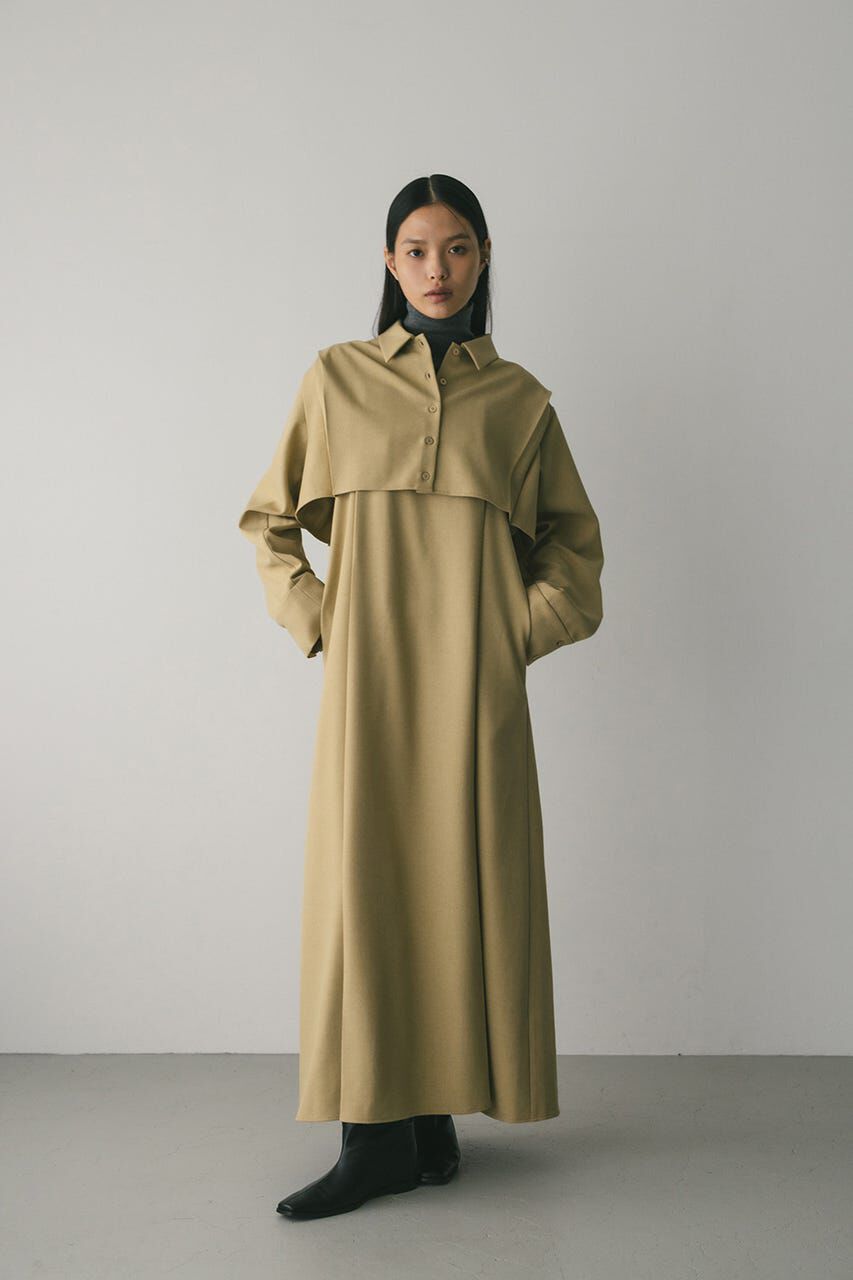 STYLEMIXER「2ピースシャツレイヤードワンピース」|ワンピース|BEG