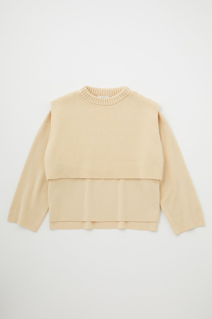 MOUSSY「LAYERED RIB セーター」|ニット・セーター|