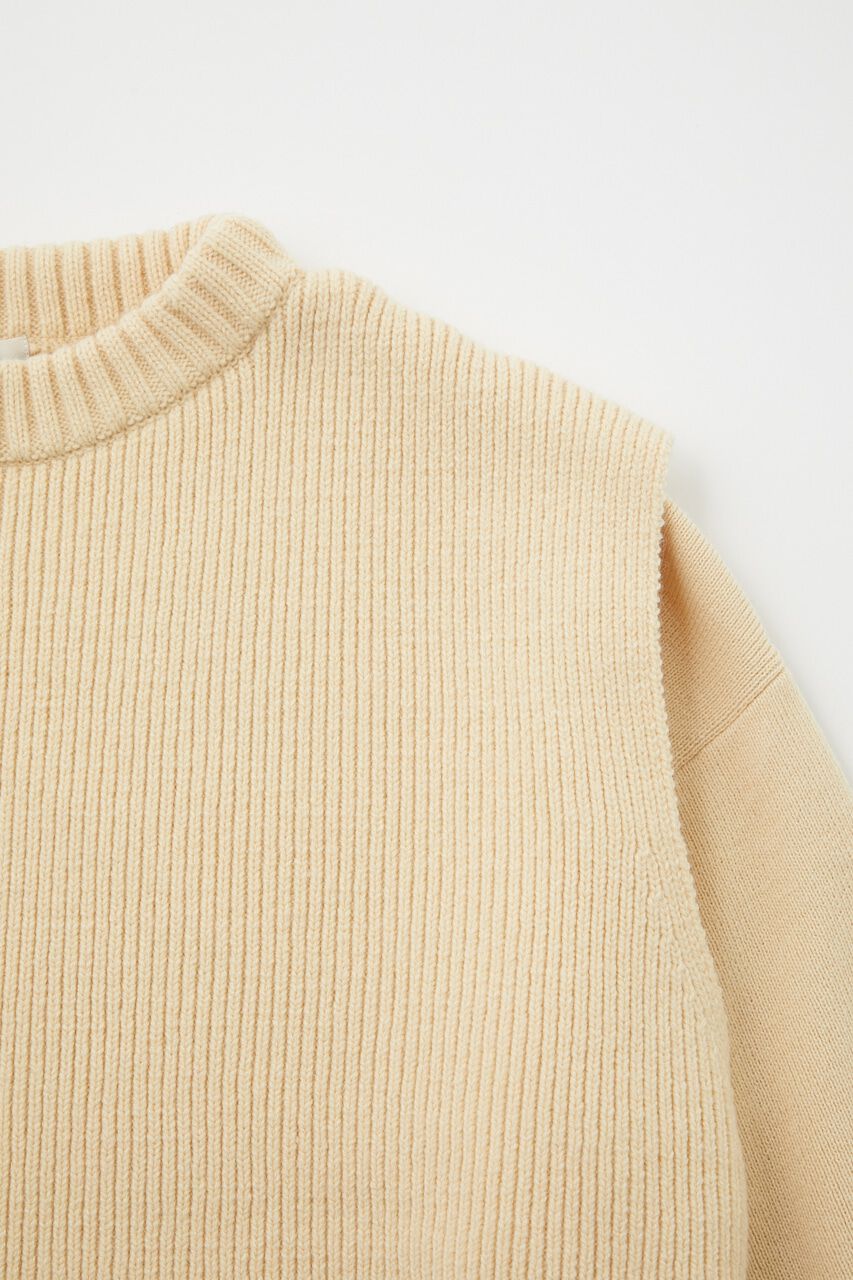 MOUSSY「LAYERED RIB セーター」|ニット・セーター|