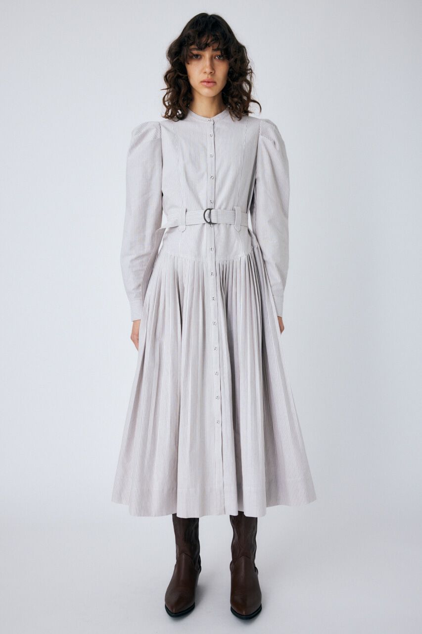 MOUSSY「BELTED PLEATS ドレス」|ワンピース|