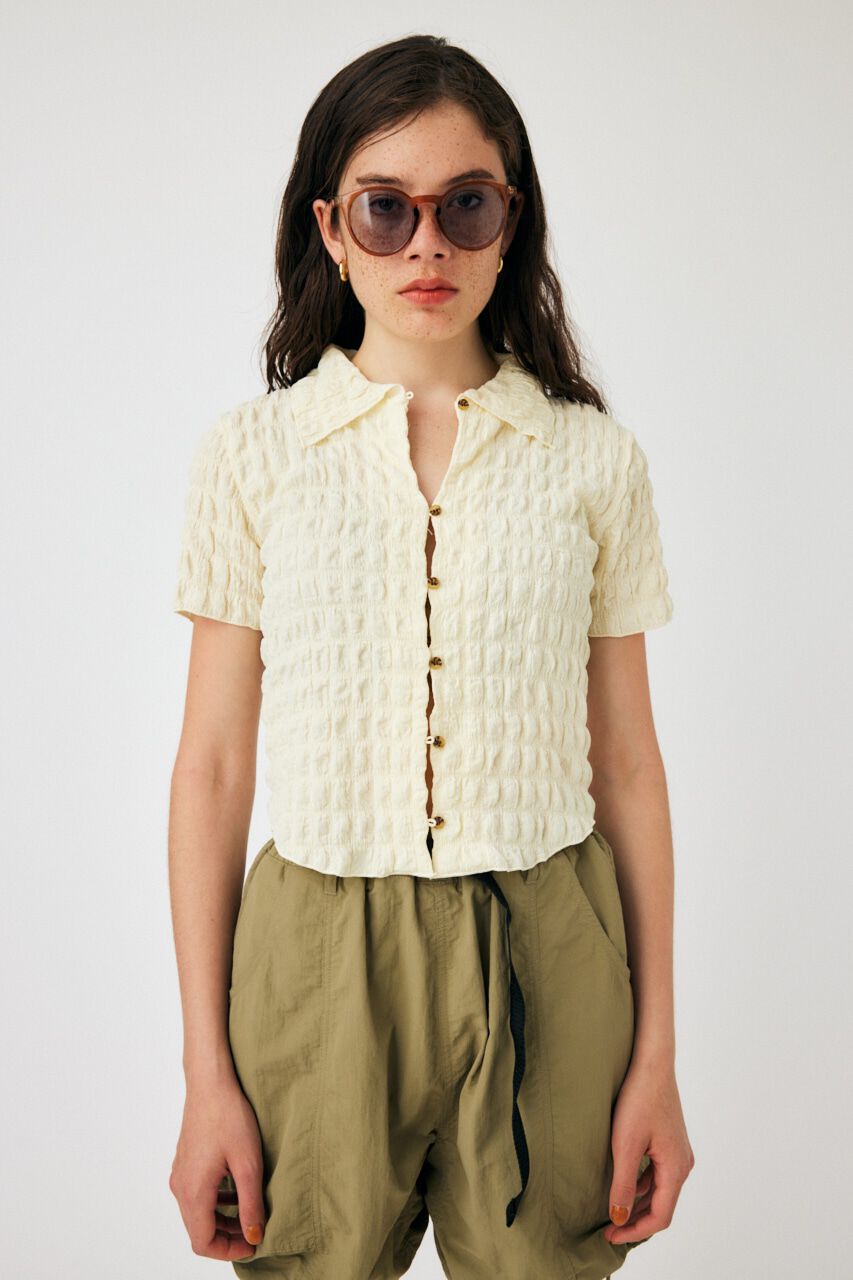 MOUSSY「POPCORN ROUND HEM POLO トップス」|Tシャツ・カットソー|IVOY3