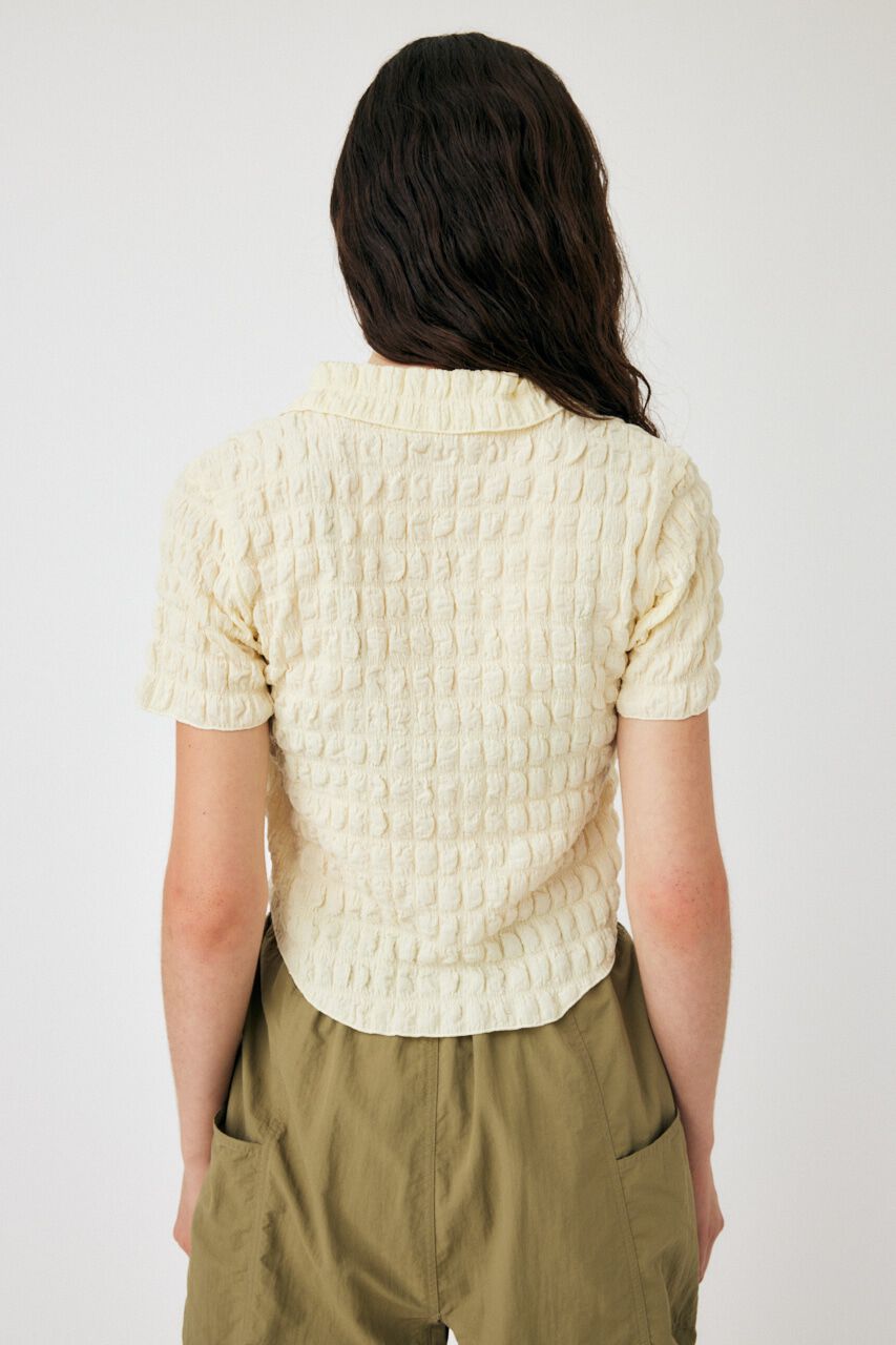 MOUSSY「POPCORN ROUND HEM POLO トップス」|Tシャツ・カットソー|